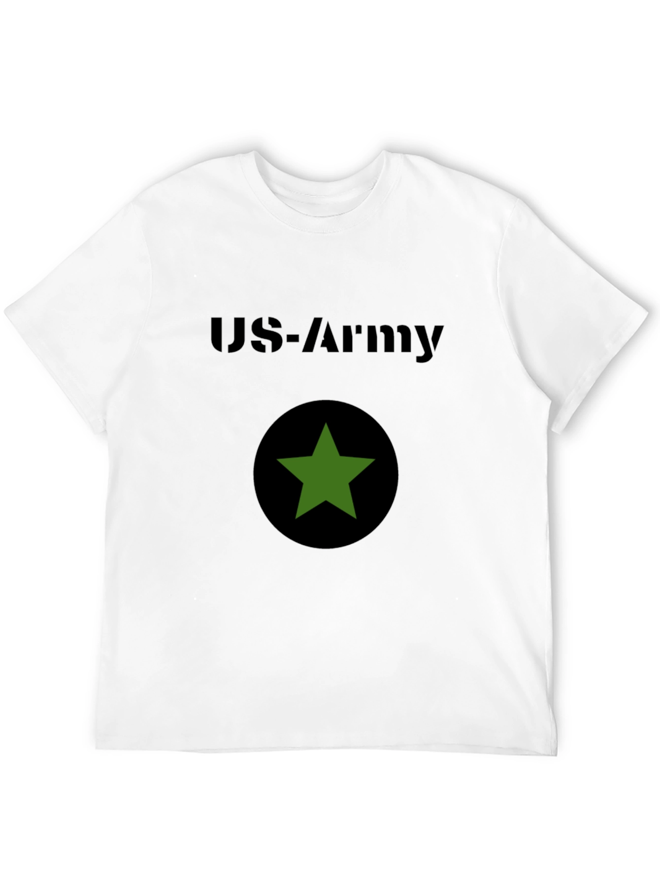 US Army Green Star Black Graphic Tee