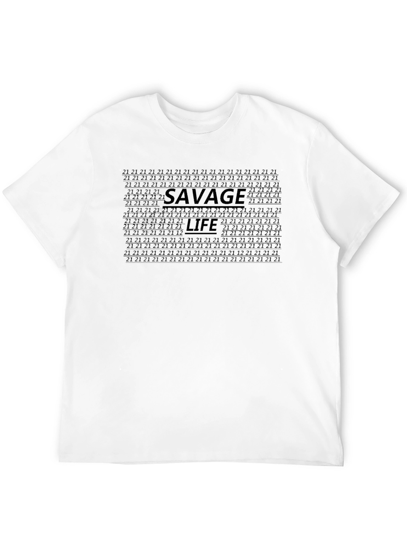 Savage Life Graphic Print Black T-Shirt