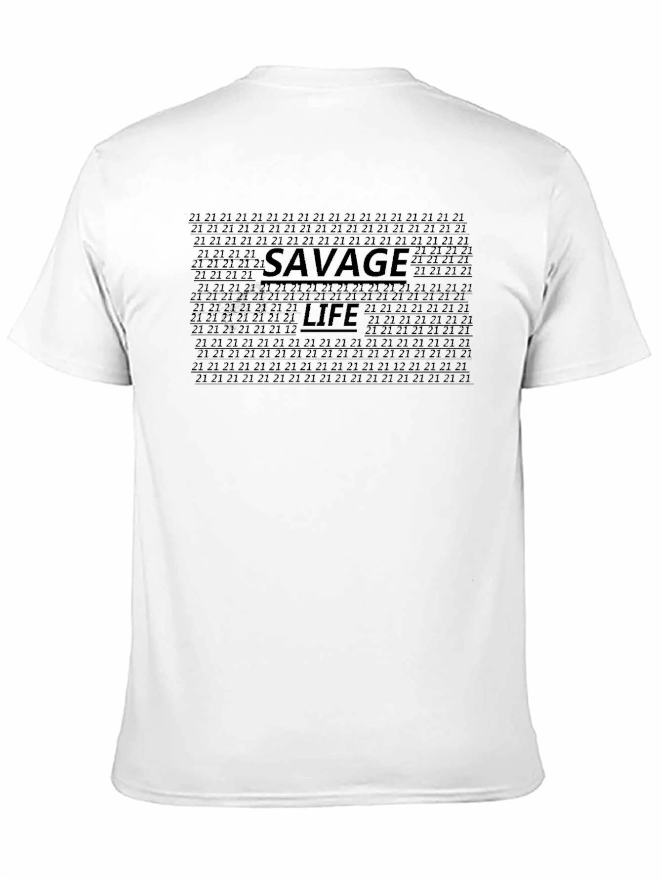 Savage Life Graphic Print Black T-Shirt