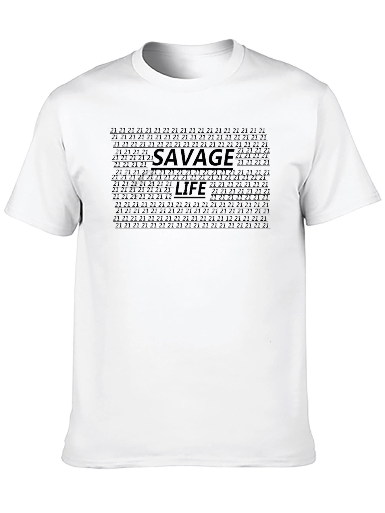 Savage Life Graphic Print Black T-Shirt