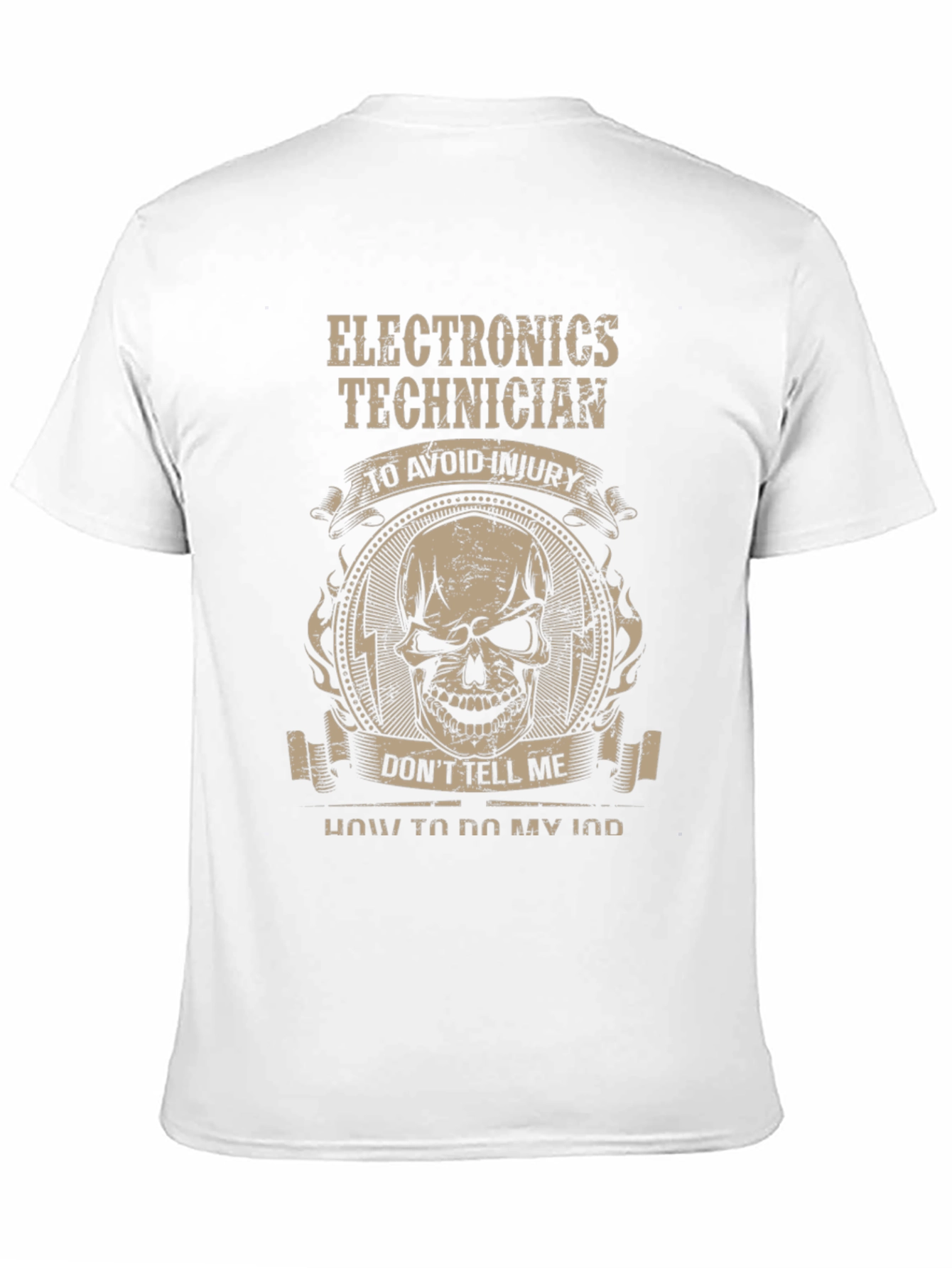 Electronics Technician T-Shirt - Skull Design