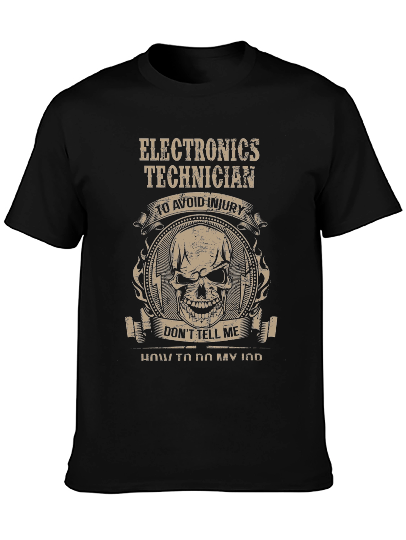 Electronics Technician T-Shirt - Skull Design