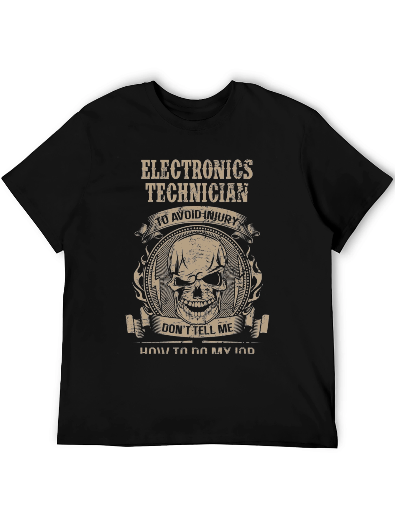 Electronics Technician T-Shirt - Skull Design