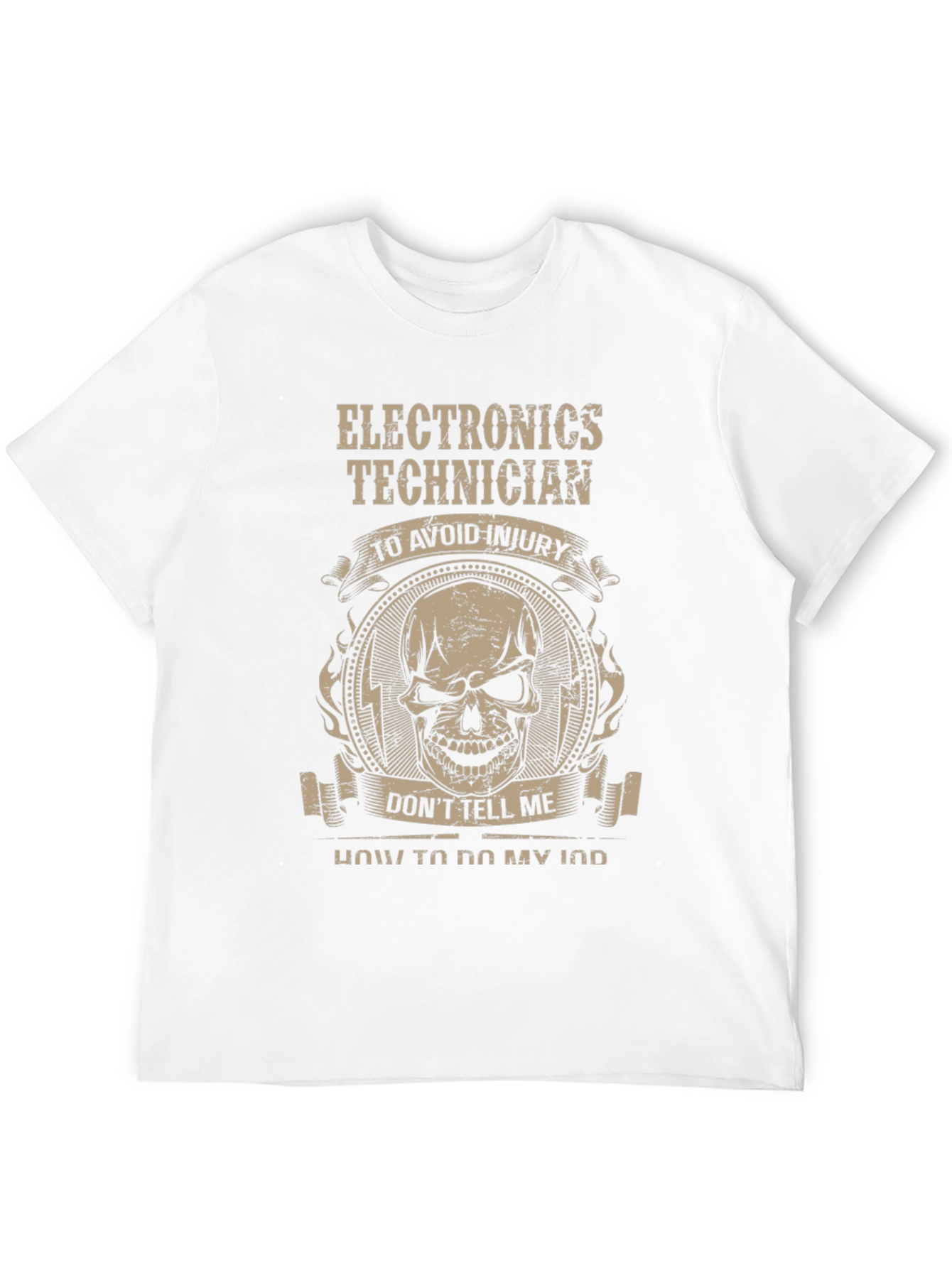 Electronics Technician T-Shirt - Skull Design