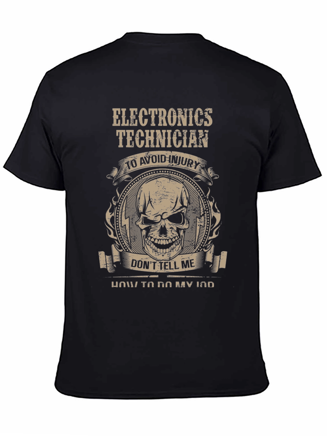 Electronics Technician T-Shirt - Skull Design