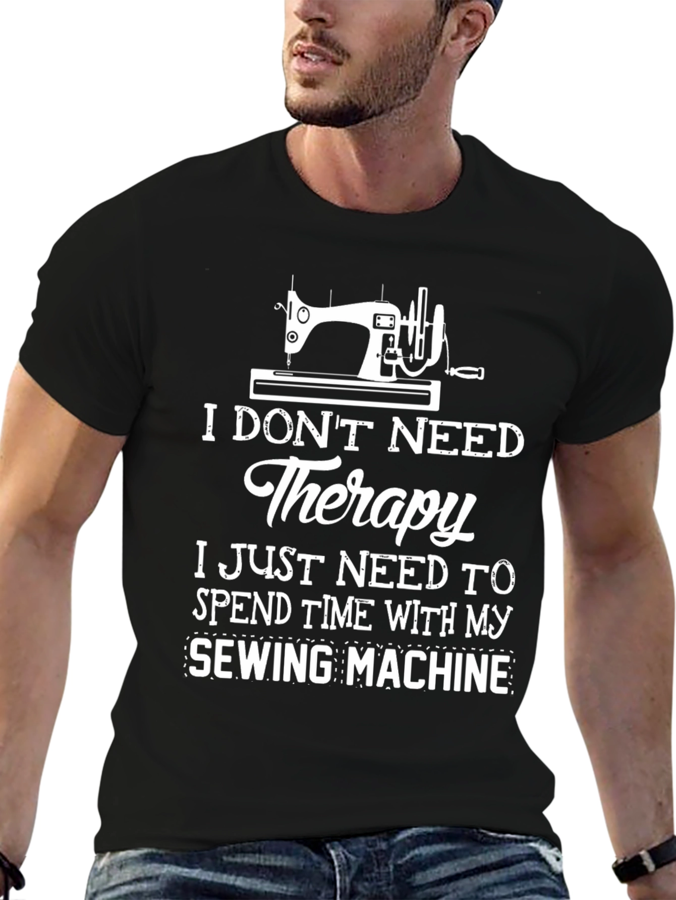 Sewing Machine Therapy T-Shirt