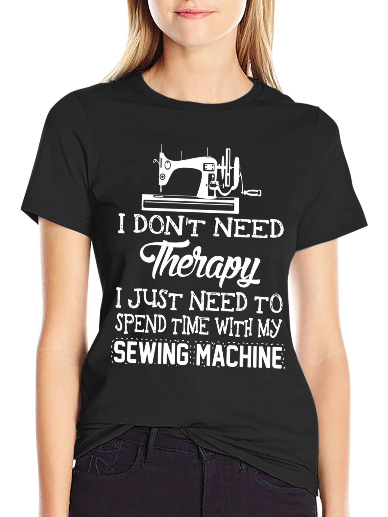 Sewing Machine Therapy T-Shirt