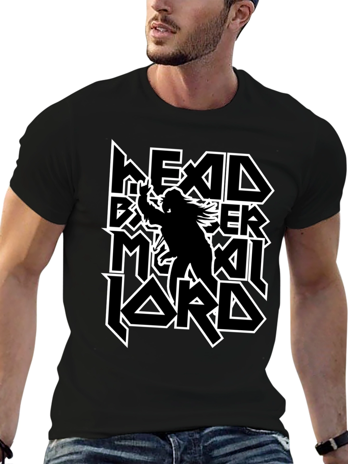 Headbanger Metal Lord Black T-Shirt