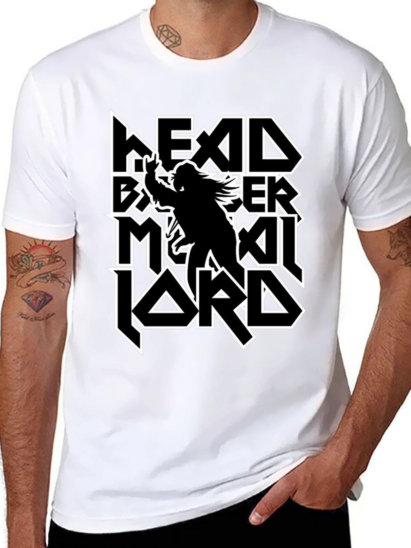 Headbanger Metal Lord Black T-Shirt