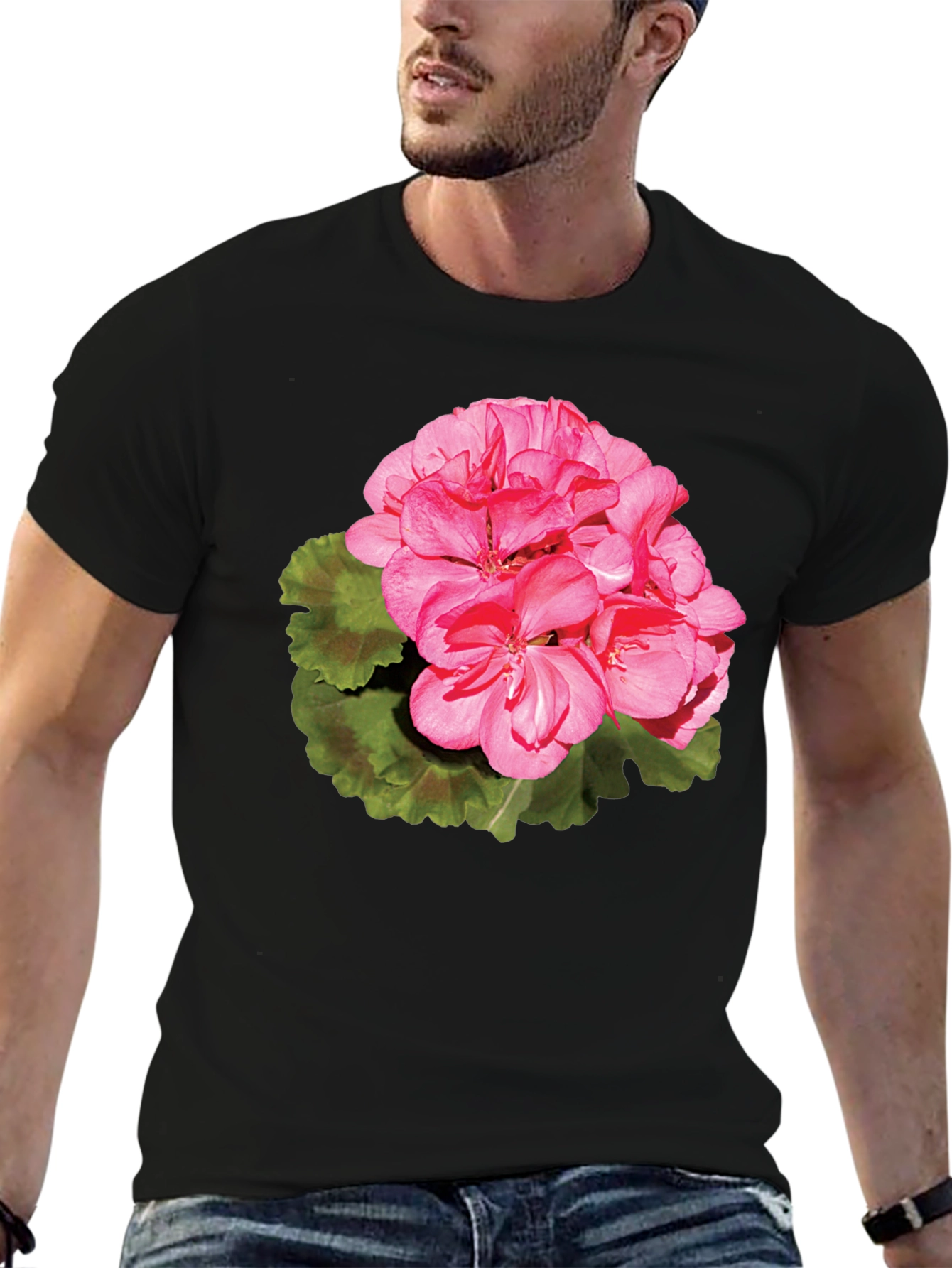 Floral Print T-Shirt - Pink Blossom Design