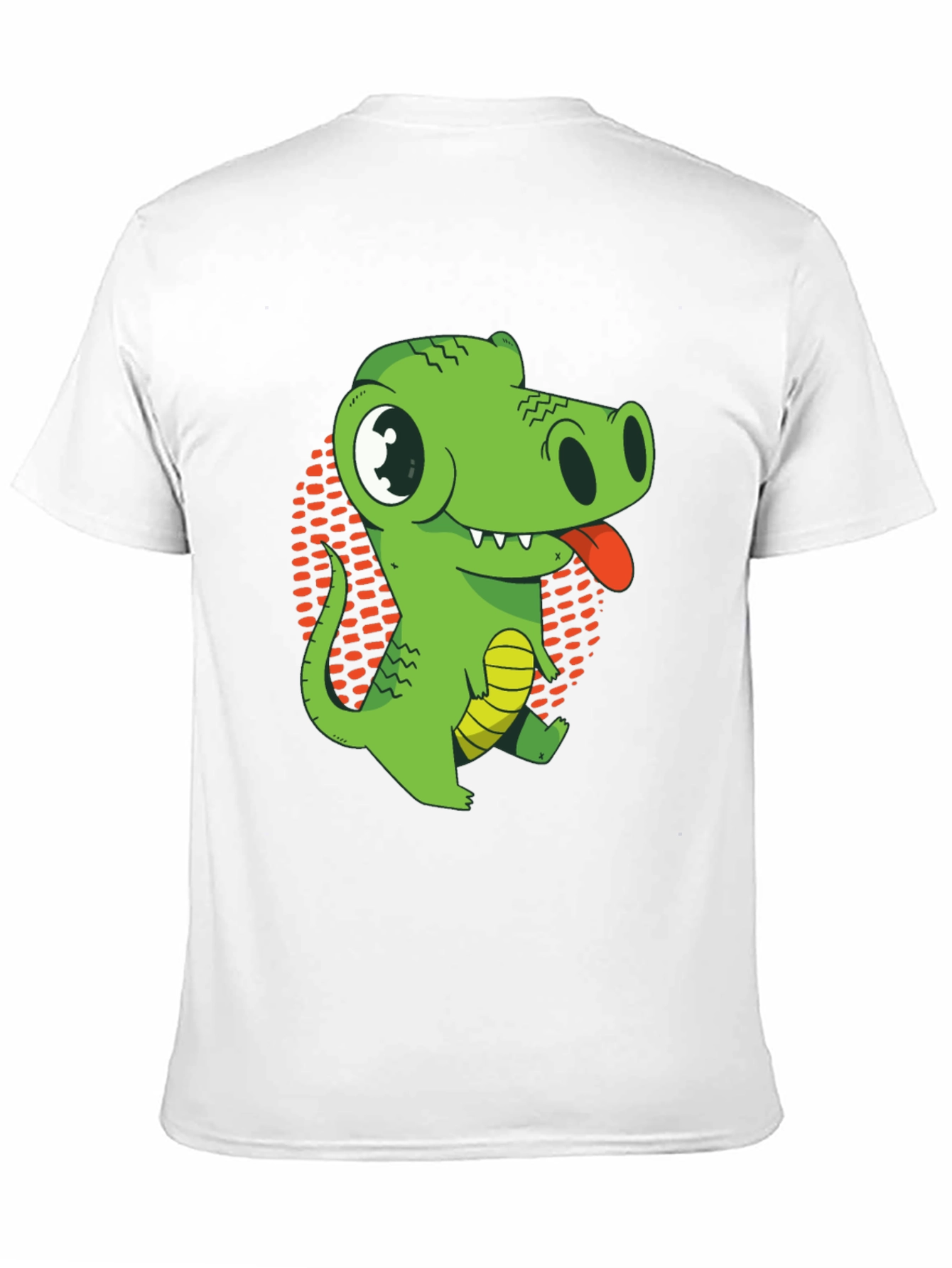 Cartoon Crocodile Graphic T-Shirt - Black Cotton Tee