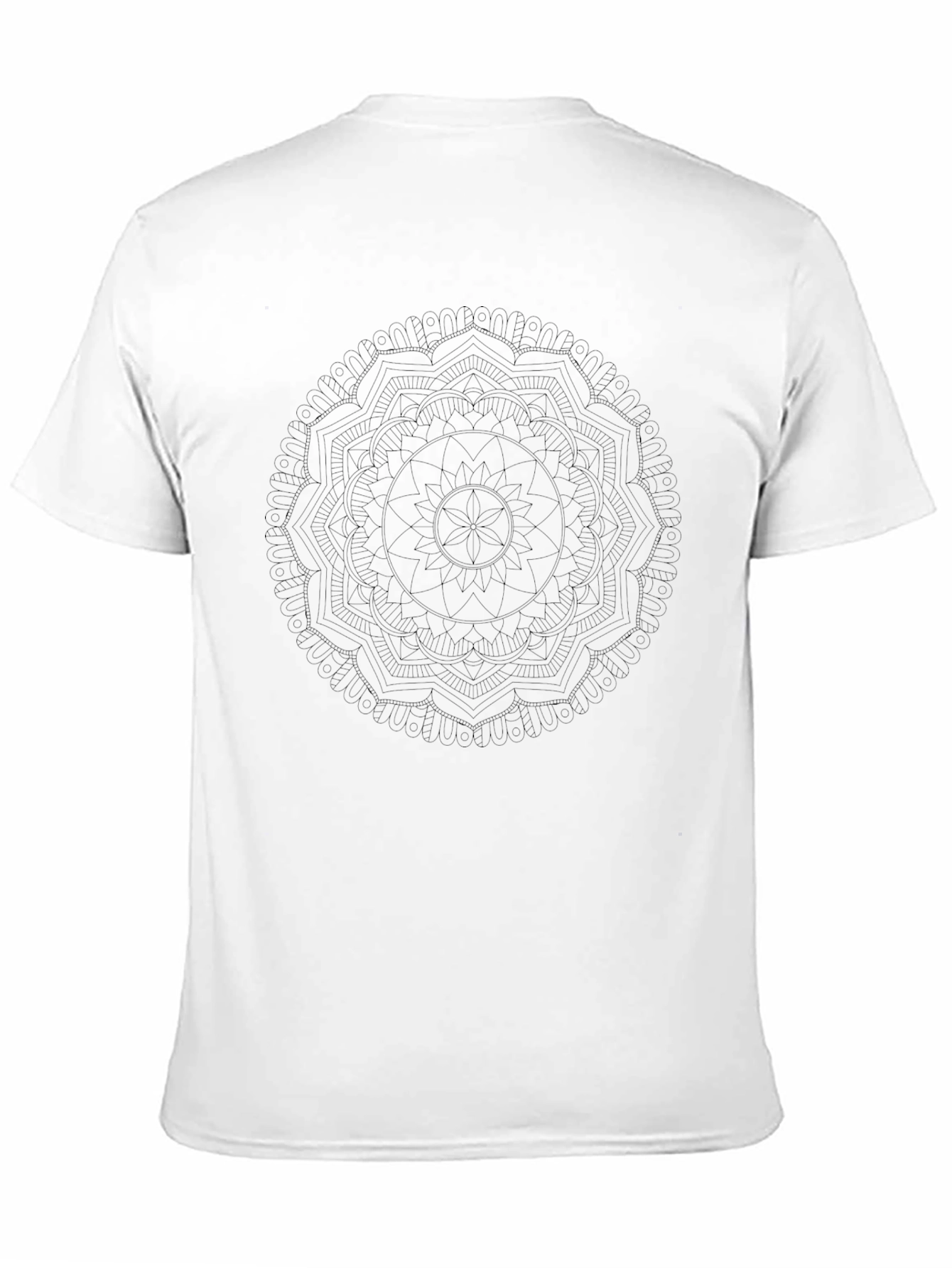 Black Mandala Graphic Print Crew Neck T-Shirt
