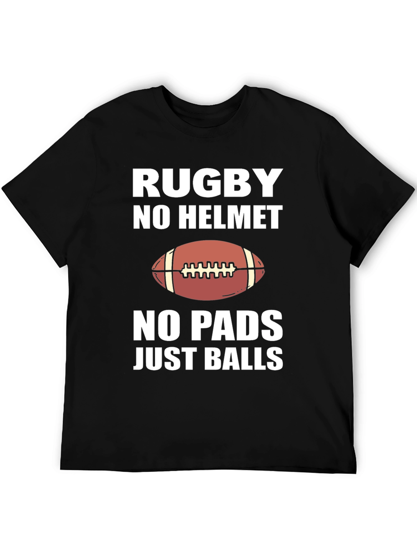 Rugby No Helmet No Pads Graphic Tee