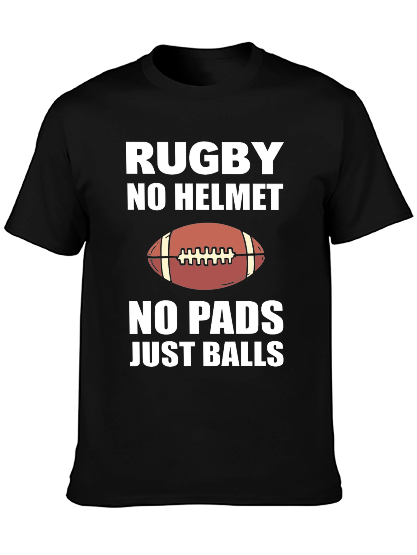 Rugby No Helmet No Pads Graphic Tee