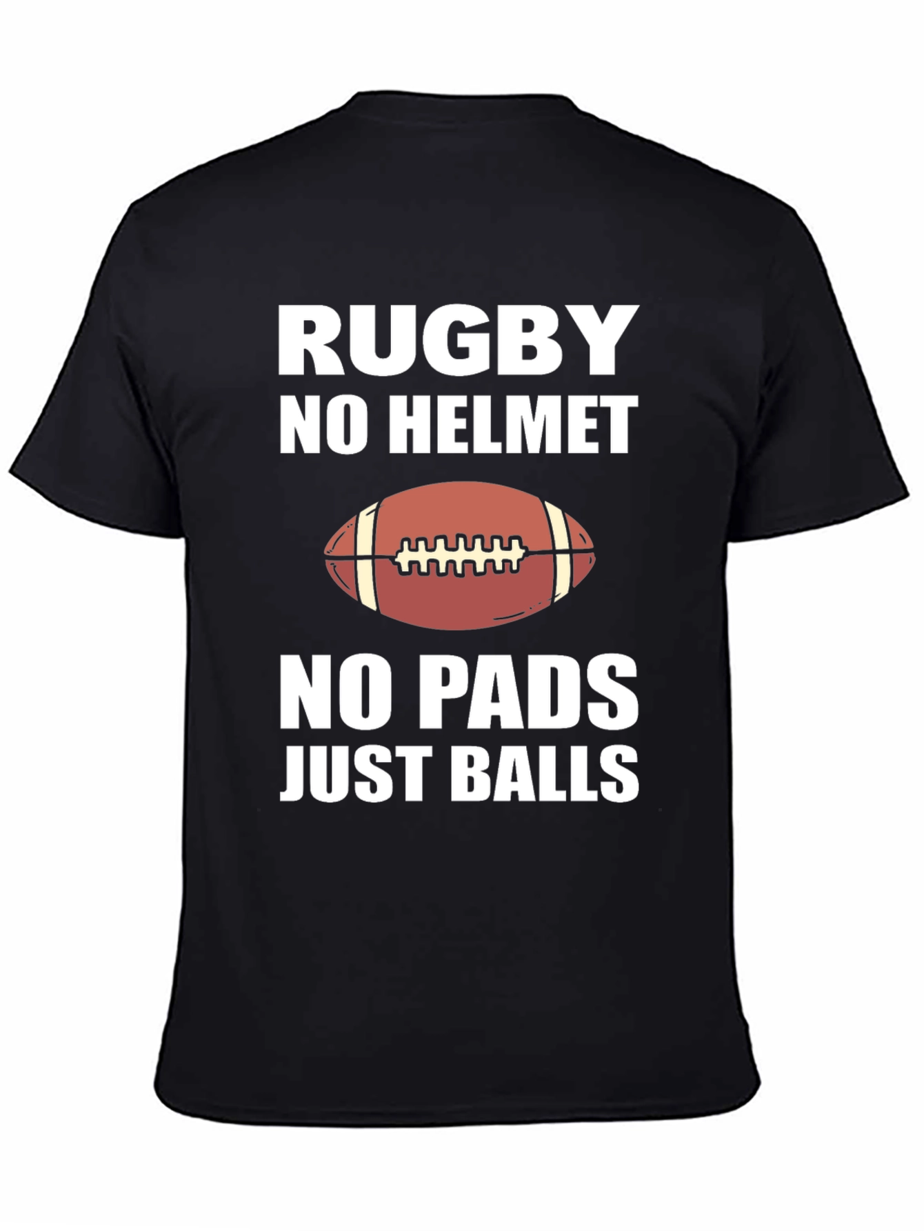 Rugby No Helmet No Pads Graphic Tee