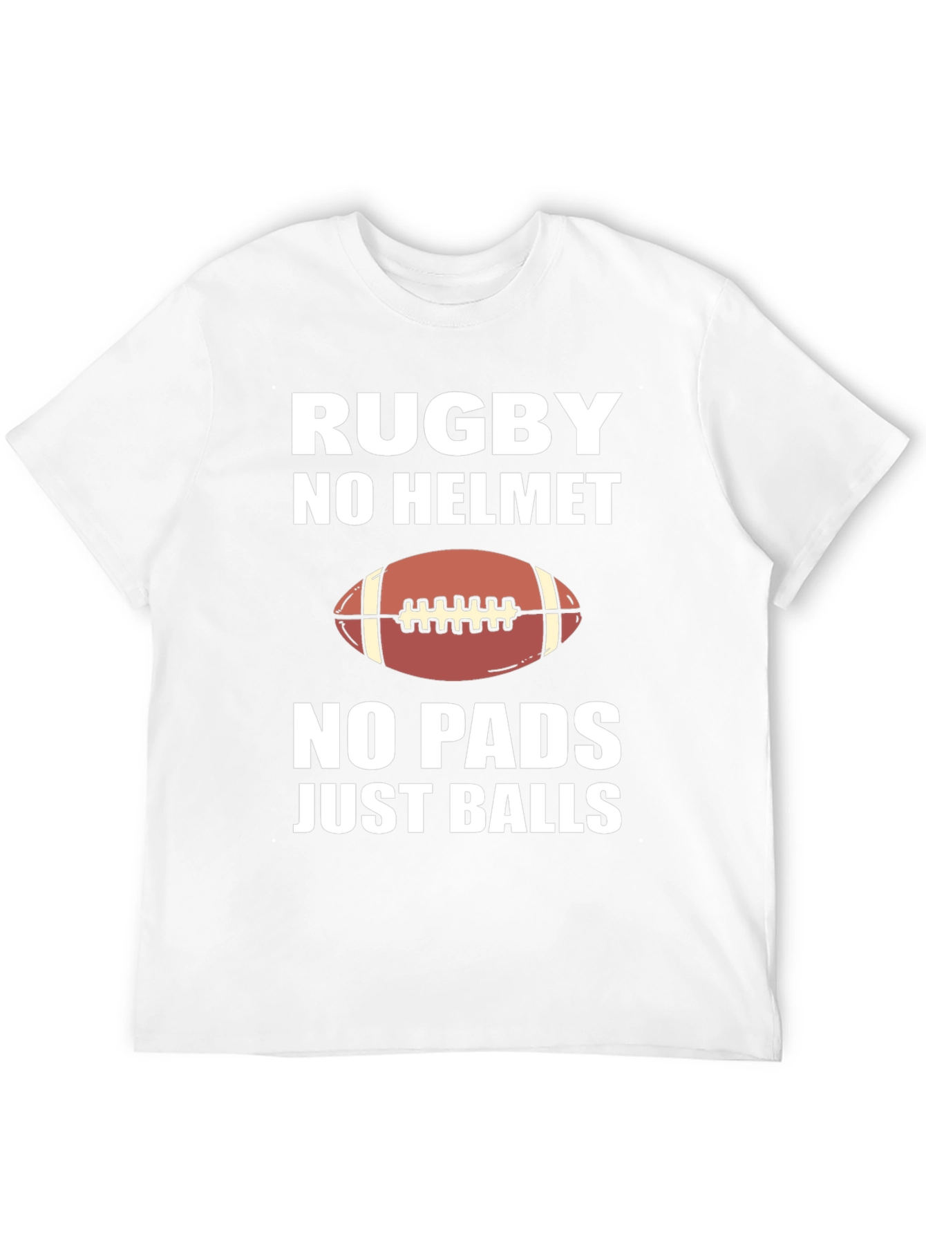 Rugby No Helmet No Pads Graphic Tee