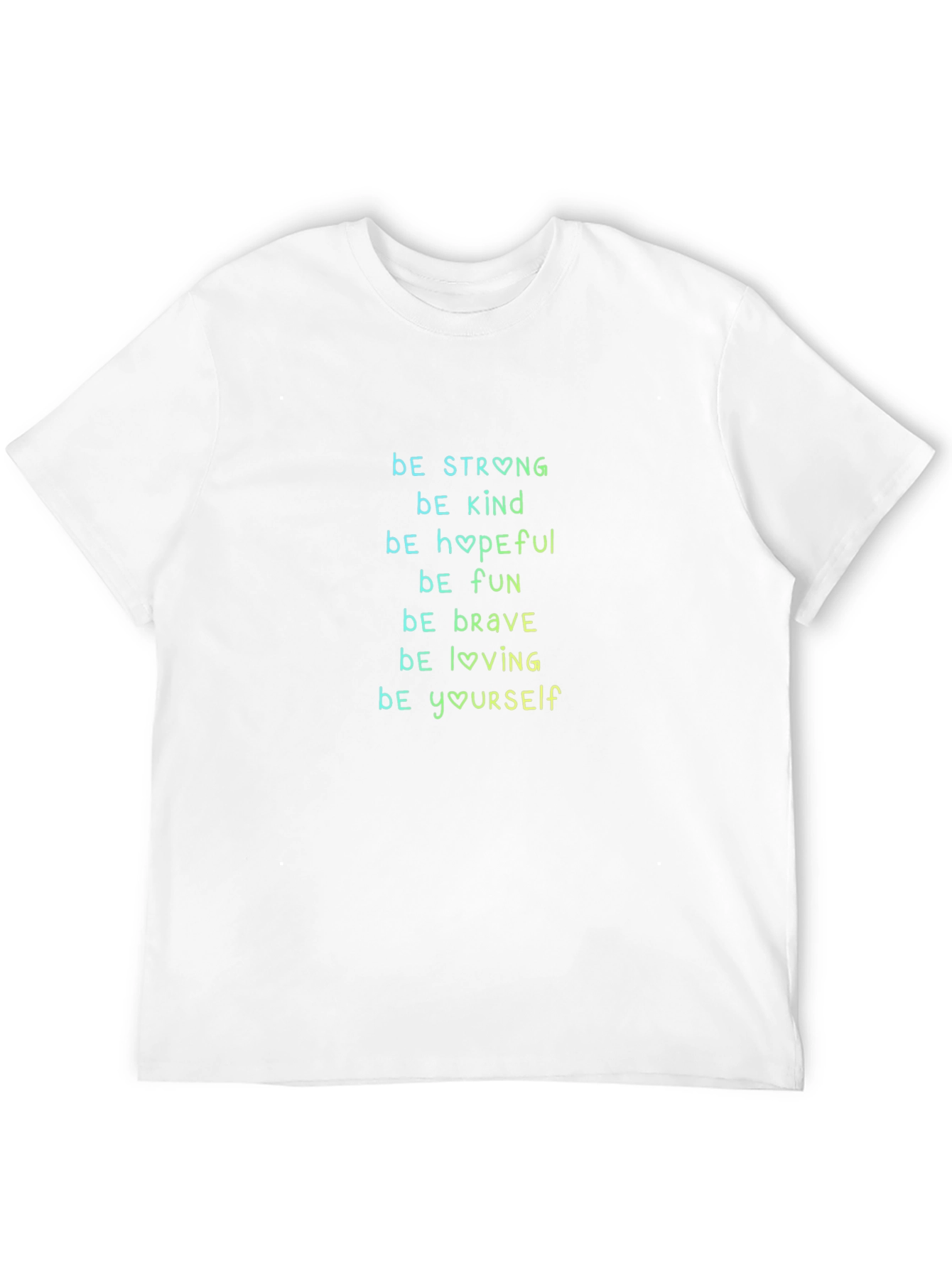 Inspirational Black T-Shirt - Be Strong Kind Hopeful