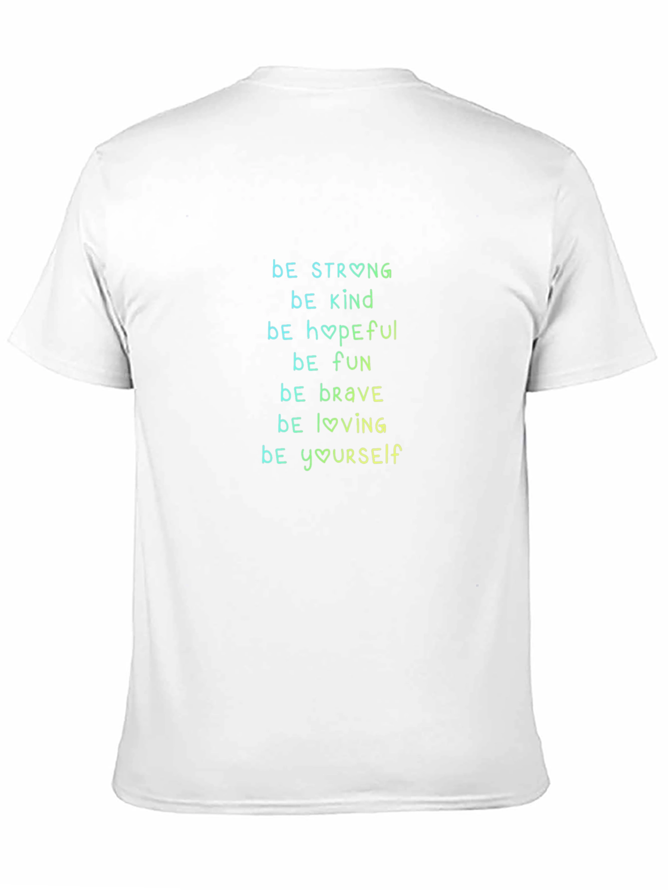 Inspirational Black T-Shirt - Be Strong Kind Hopeful