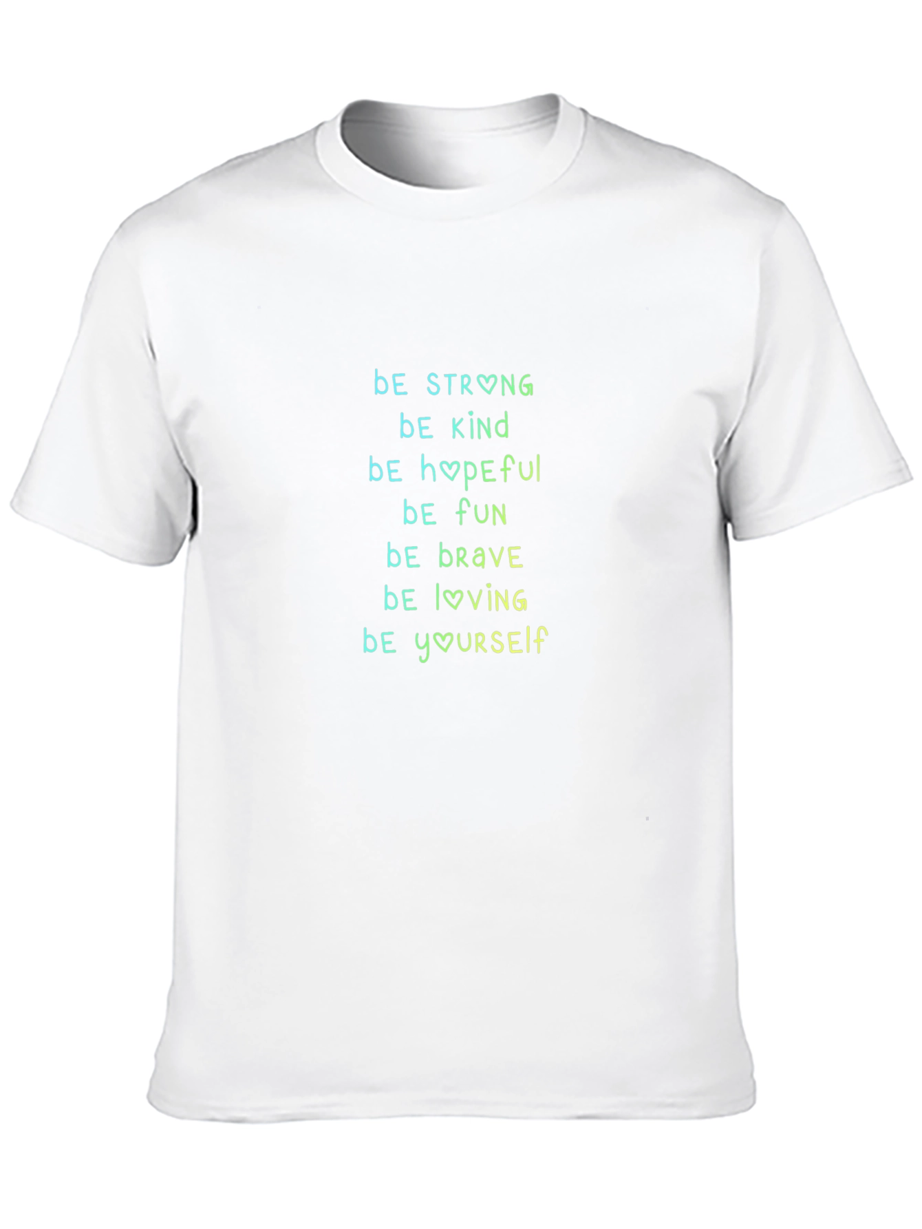 Inspirational Black T-Shirt - Be Strong Kind Hopeful