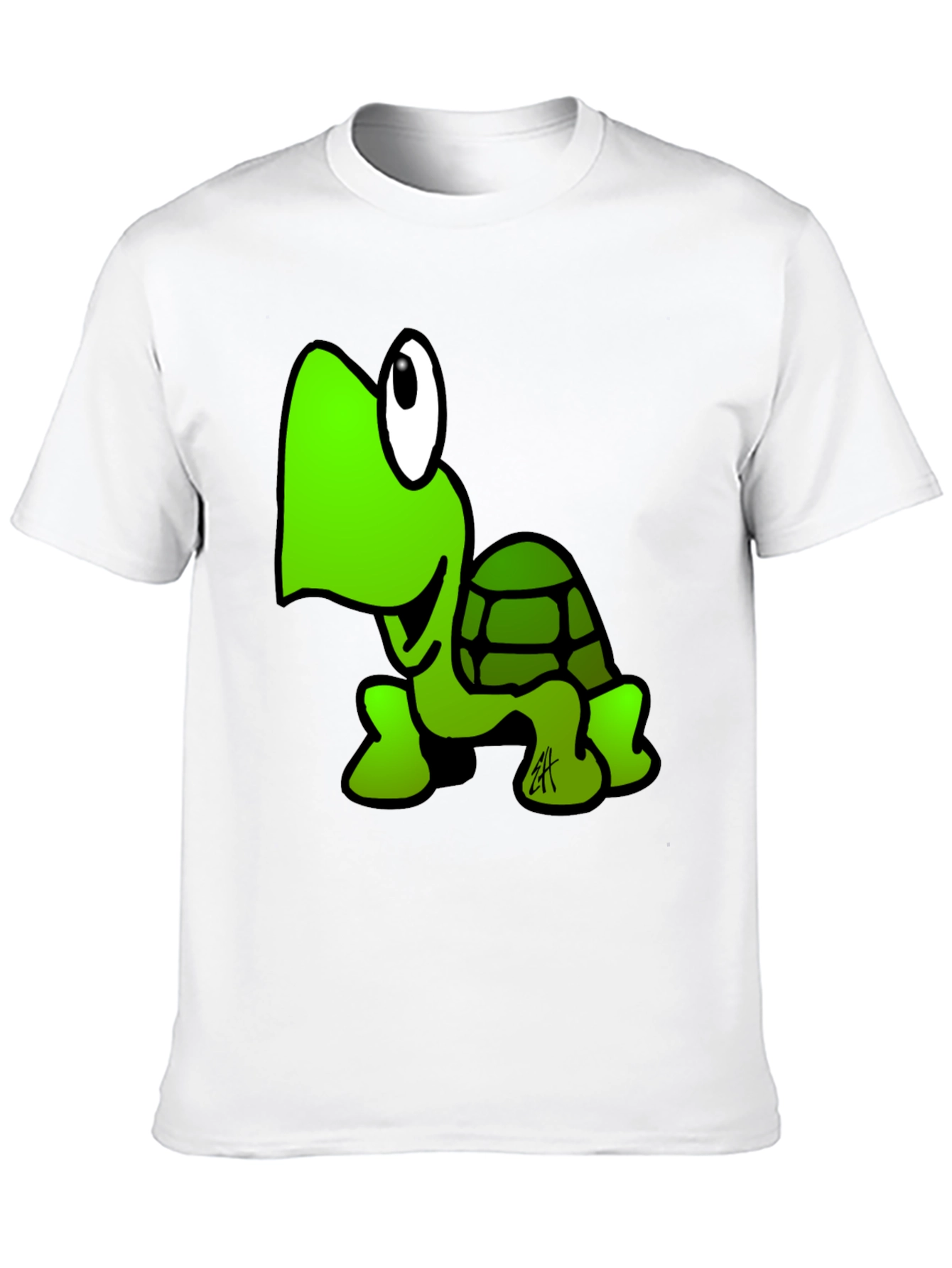Cartoon Turtle Black T-Shirt
