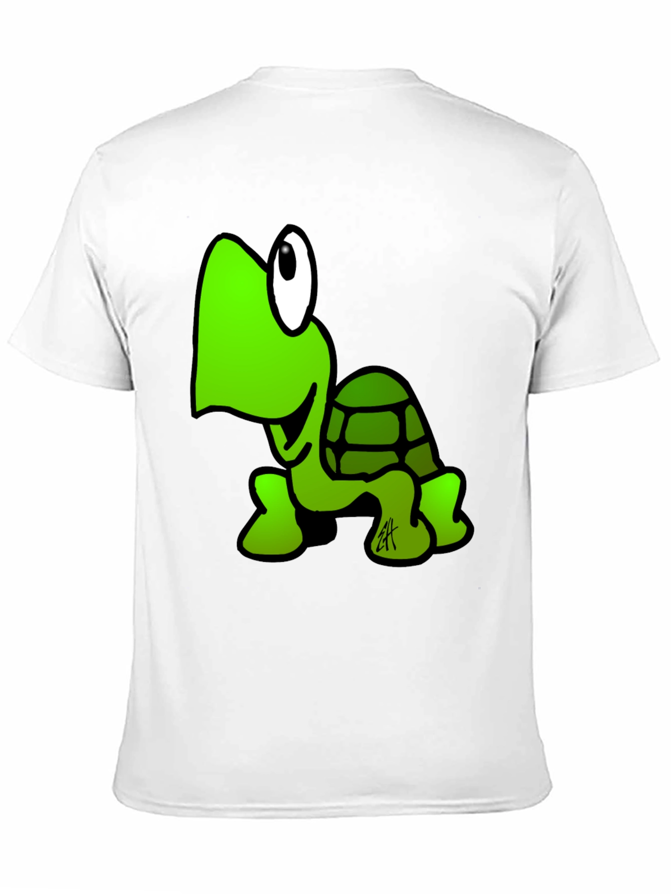 Cartoon Turtle Black T-Shirt