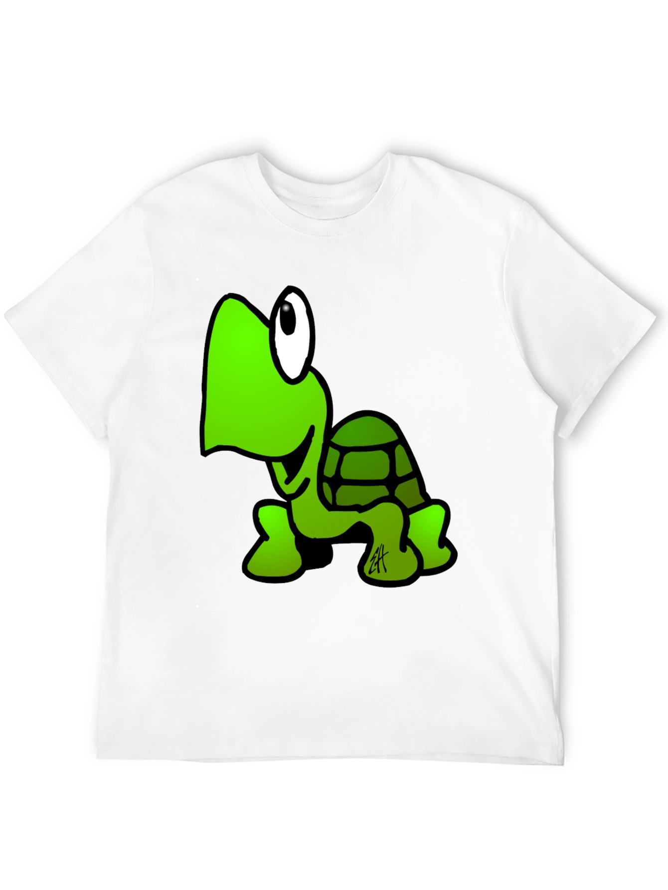 Cartoon Turtle Black T-Shirt