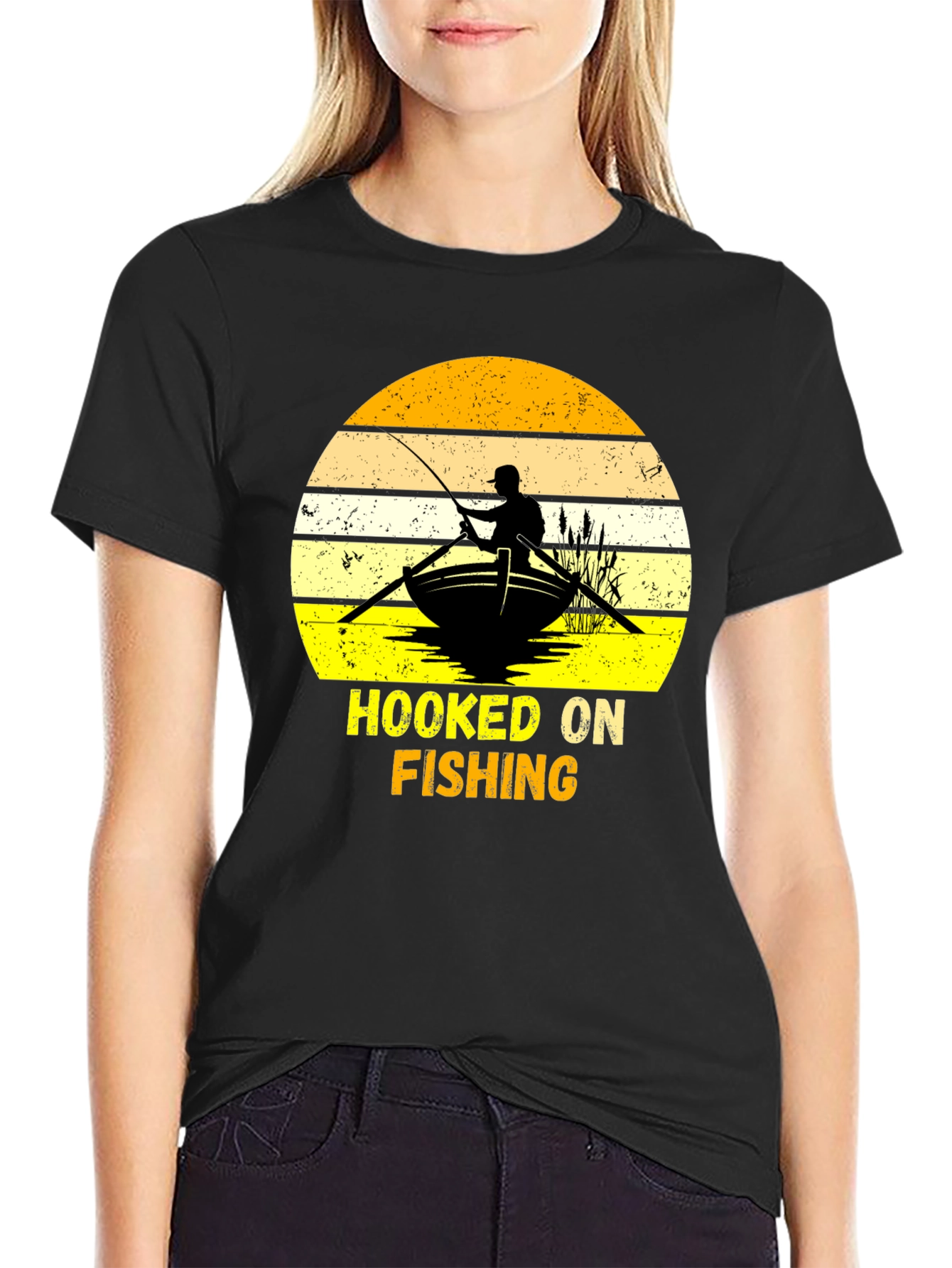 Hooked On Fishing Graphic T-Shirt