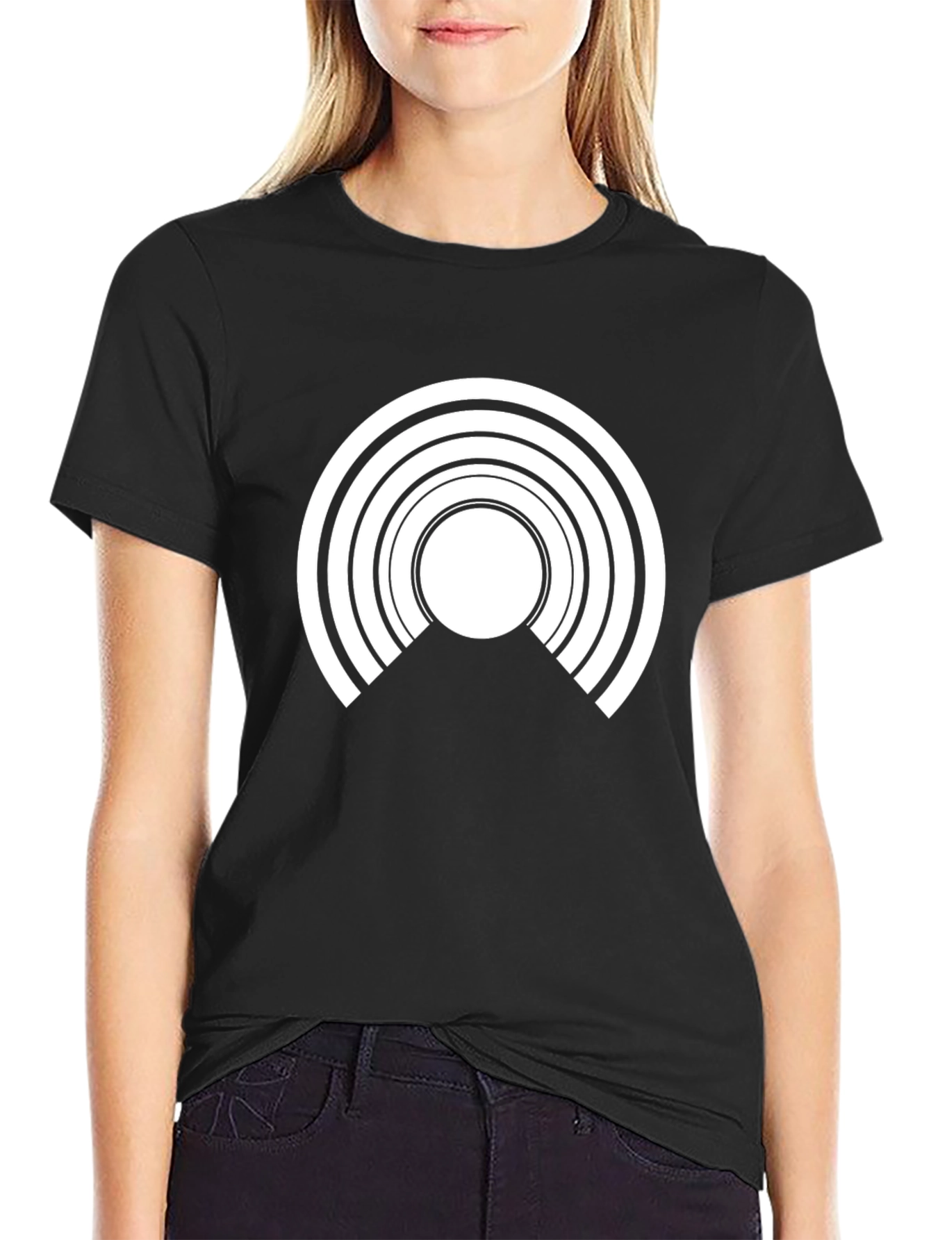 Abstract Graphic Tee - Modern Black T-Shirt