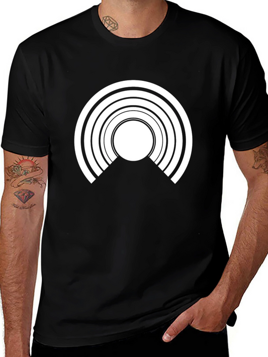 Abstract Graphic Tee - Modern Black T-Shirt