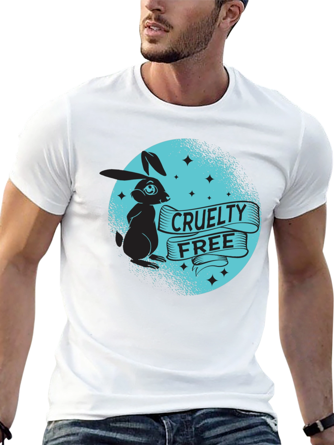 Cruelty-Free Bunny Graphic T-Shirt