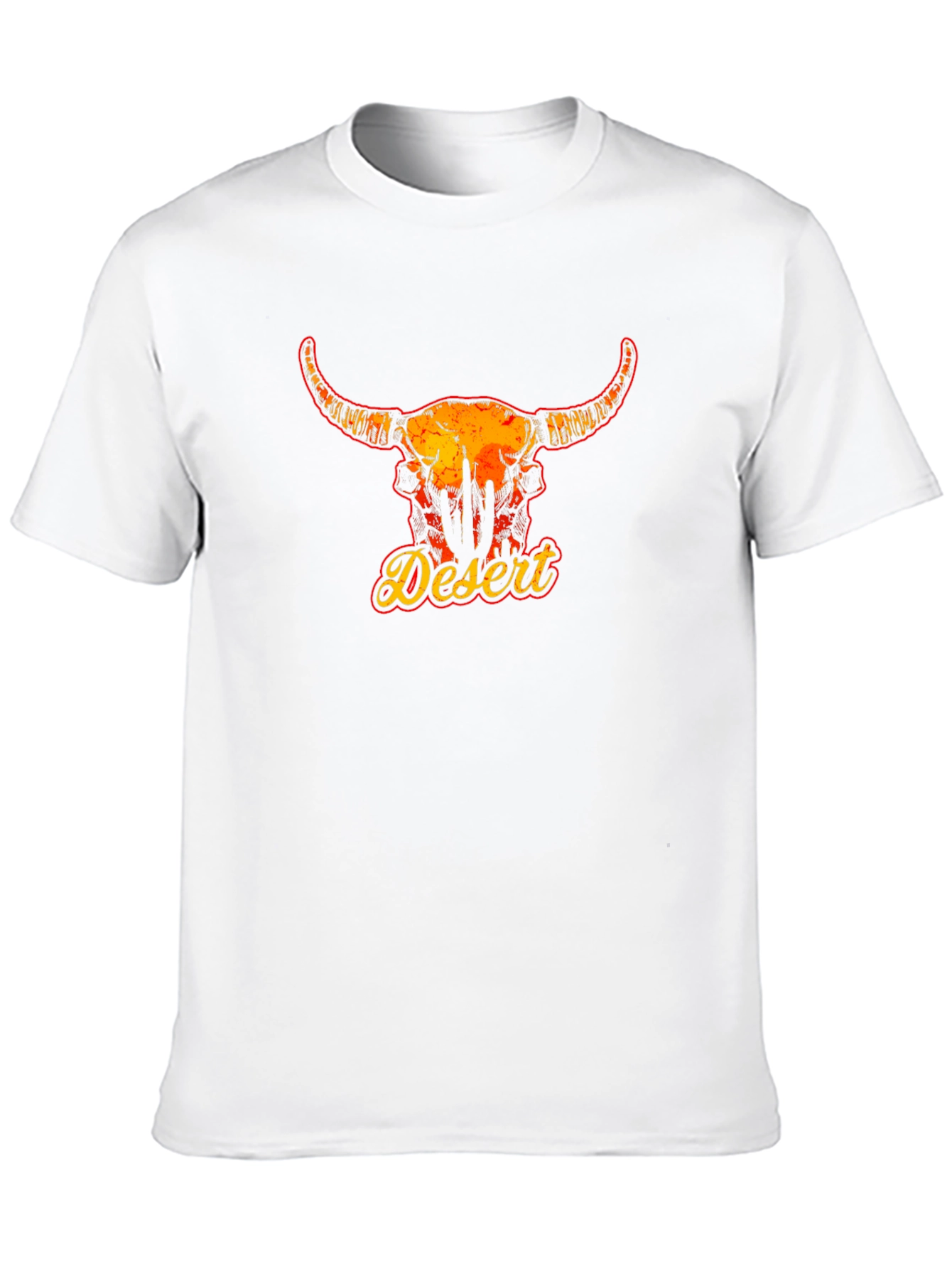 Desert Bull Skull Graphic Tee - Black Unisex T-Shirt