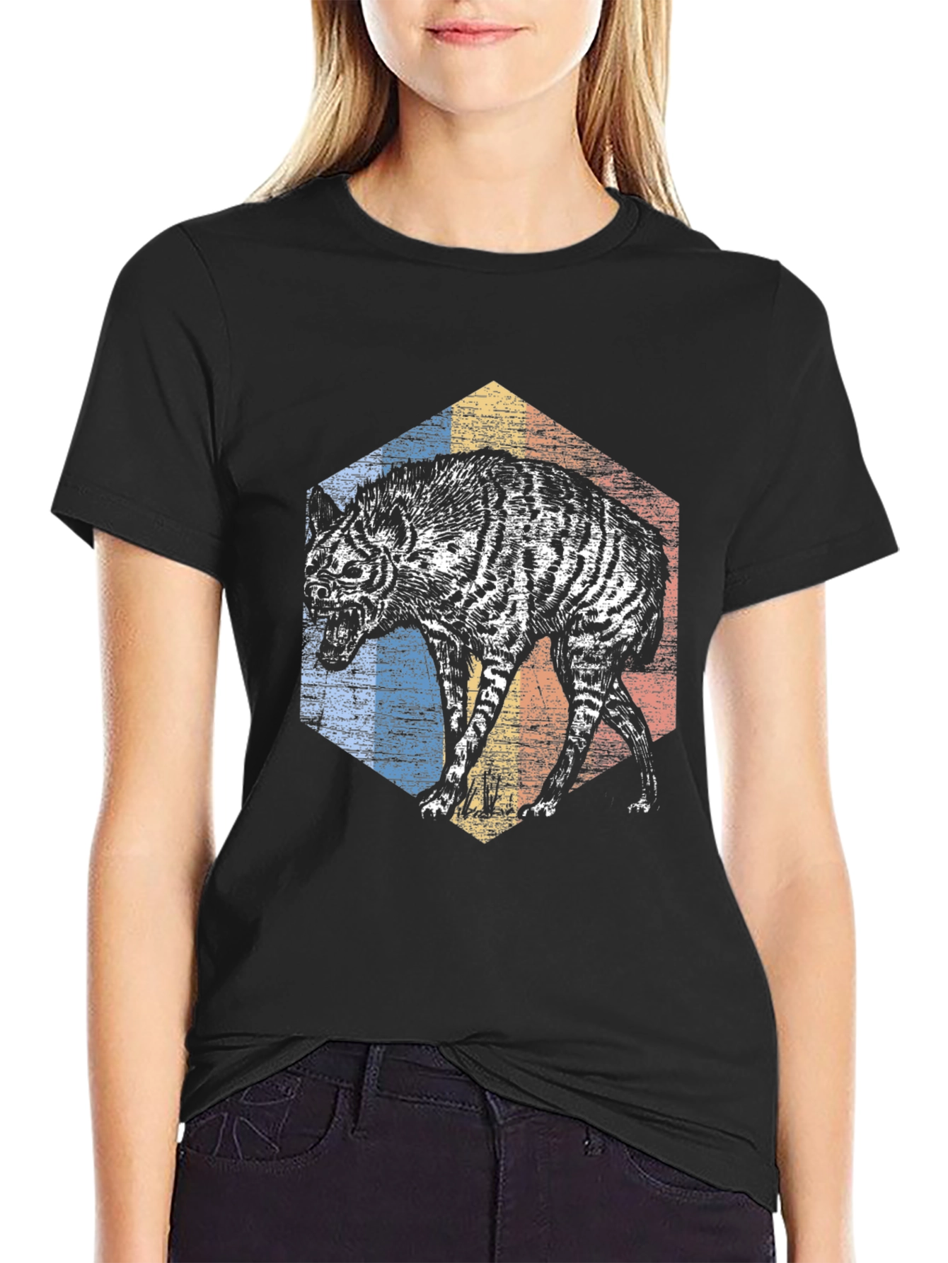 Hyena Graphic Tee - Mens Black T-Shirt