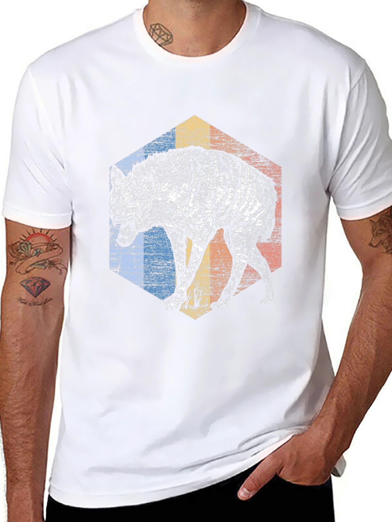 Hyena Graphic Tee - Mens Black T-Shirt