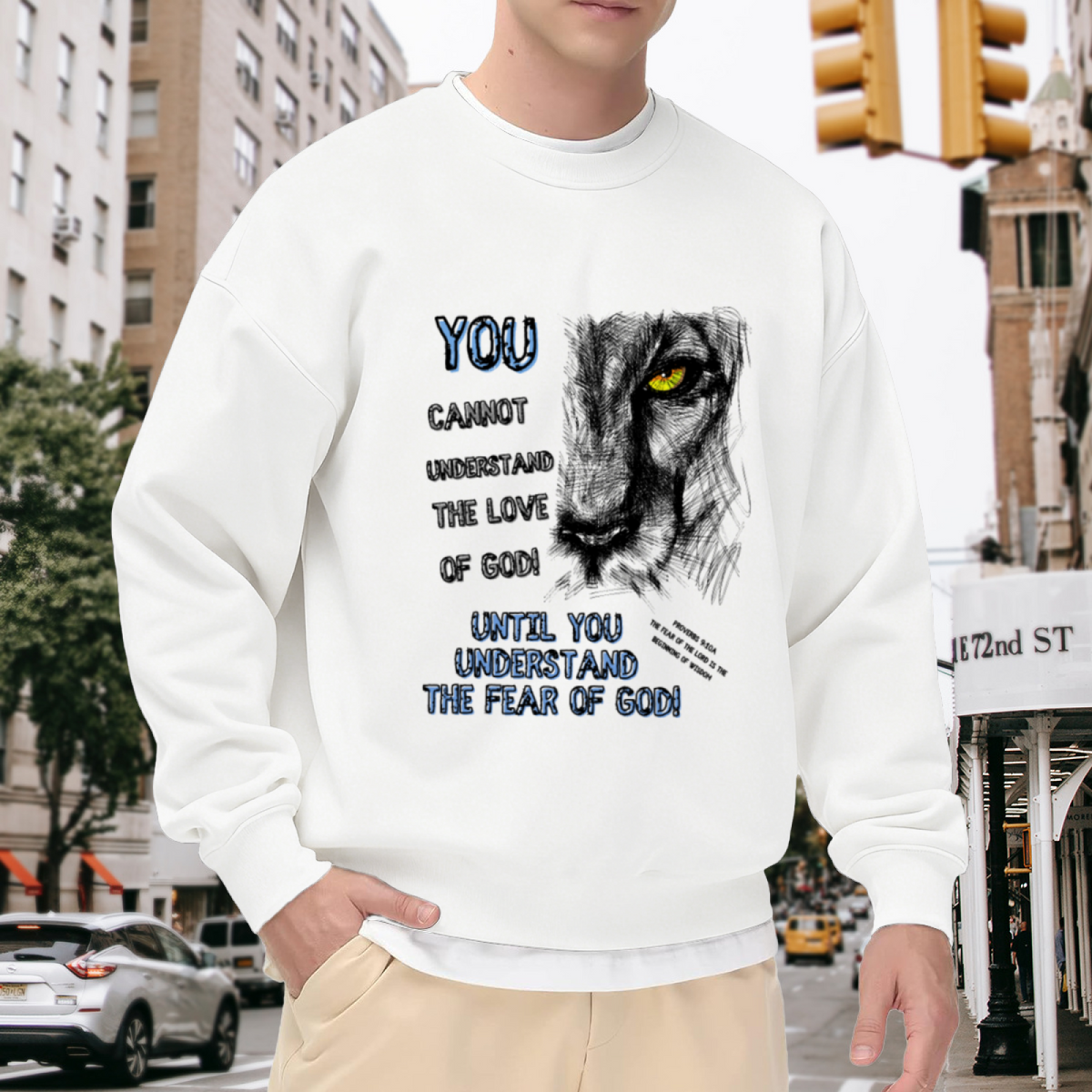 YOU CANNOT UNDERSTAND THE LOVE OF GOD - Lion of Judah Graphic ԲÁìÎÀÒÂ | Unisex Pullover Sweatshirt