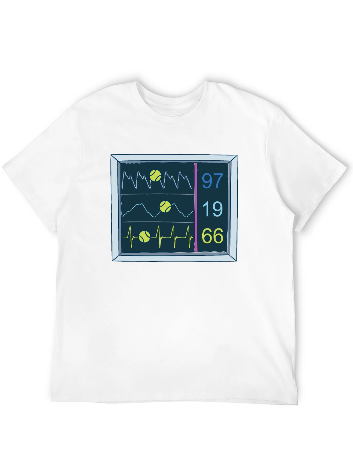 Tennis Vital Signs Black T-Shirt