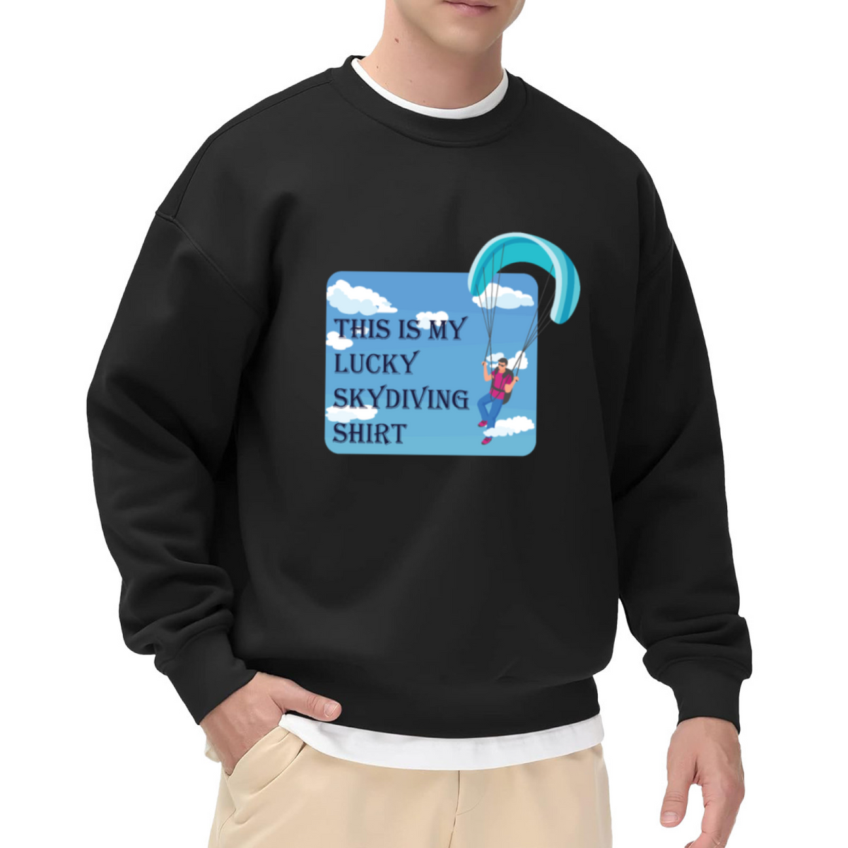 Paragliding Adventure Extreme Sports Graphic ԲÁìÎÀÒÂ - Unique Design Pullover Sweatshirt