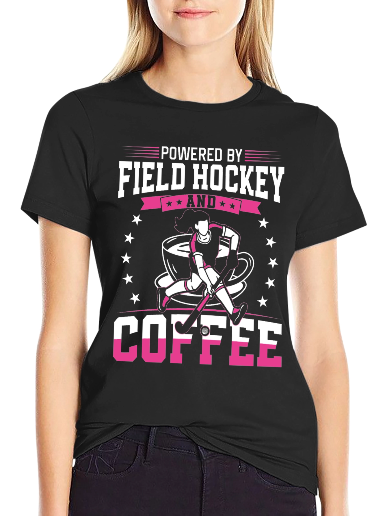 Powered by Field Hockey & Coffee T-Shirt