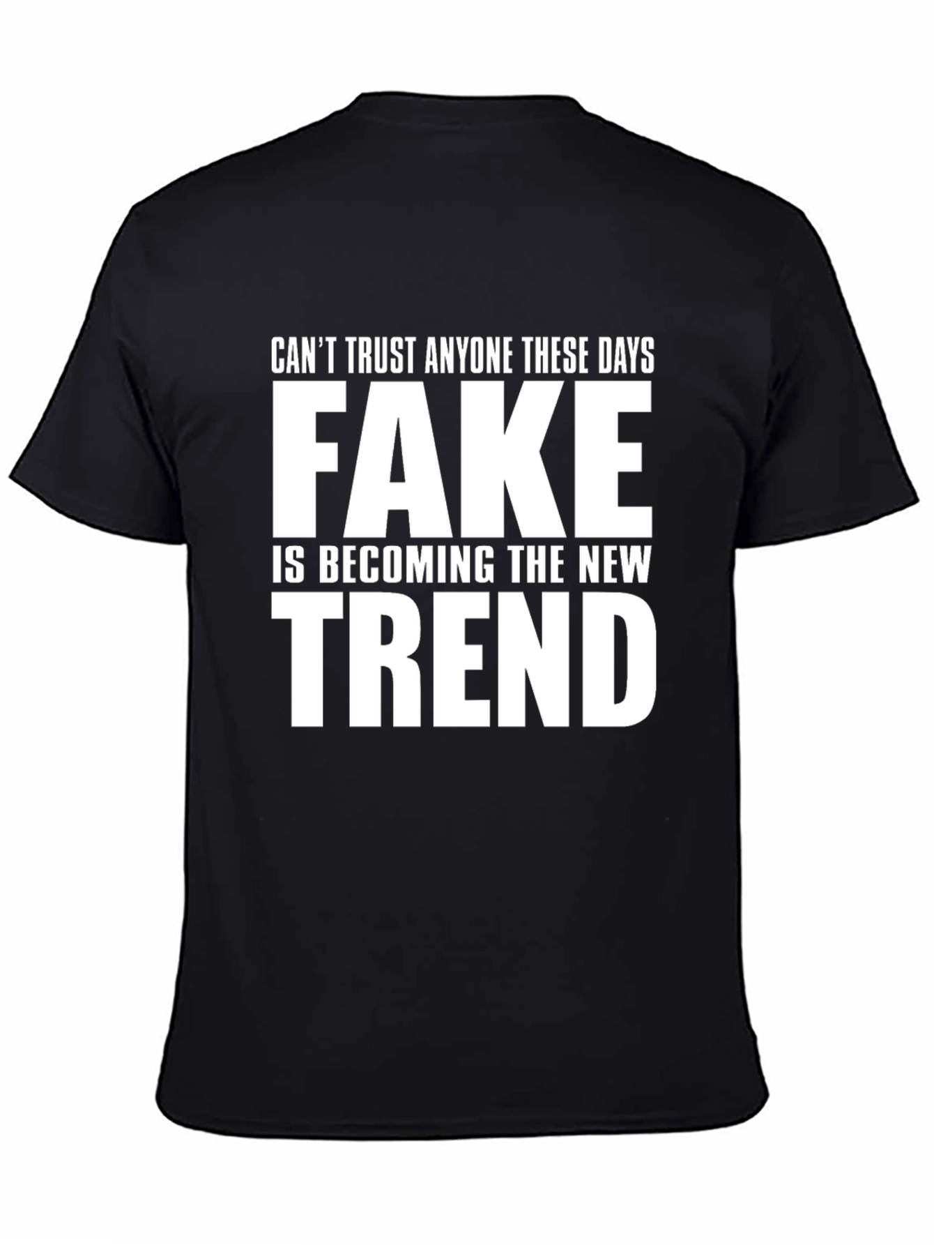 Fake is the New Trend Black Graphic Tee
