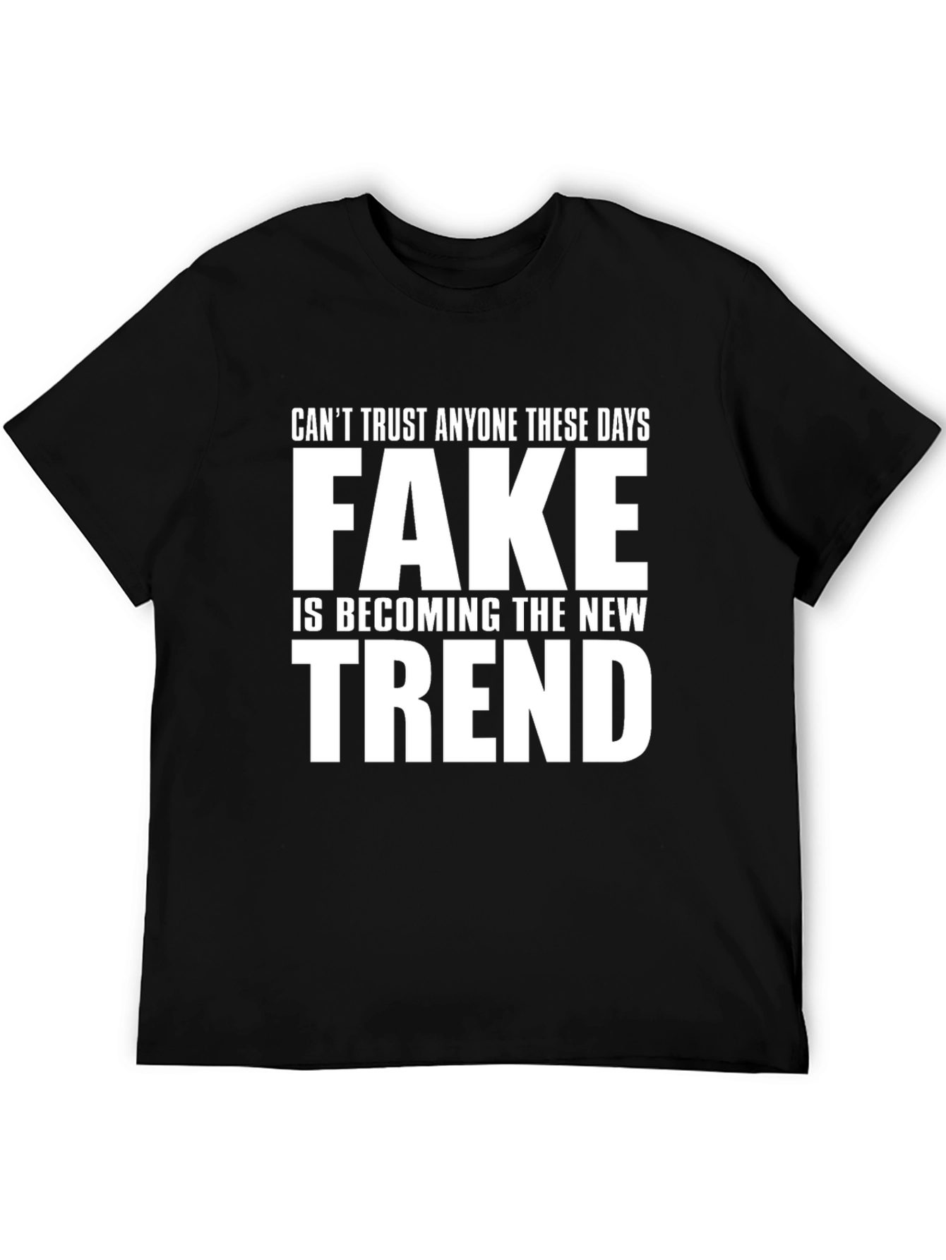 Fake is the New Trend Black Graphic Tee