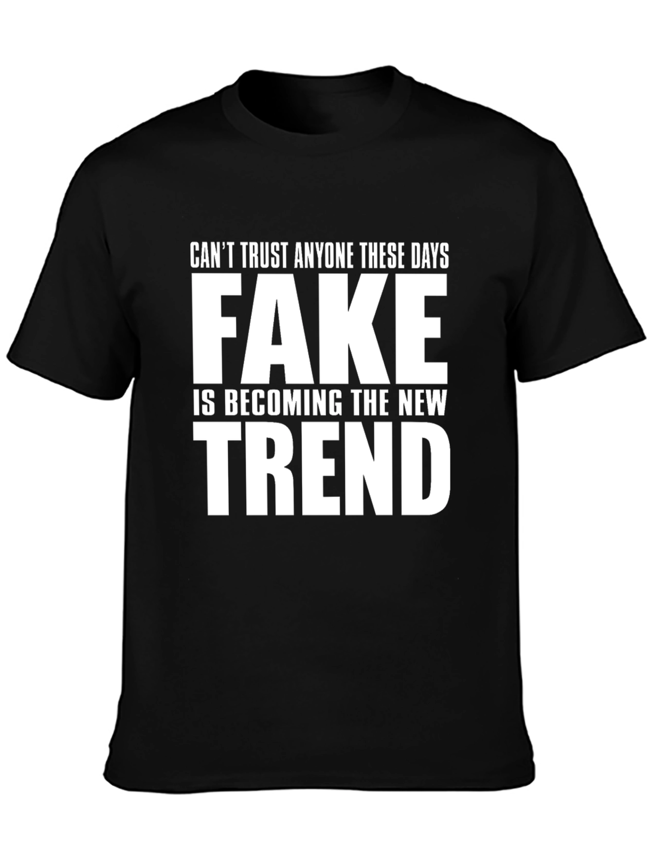 Fake is the New Trend Black Graphic Tee