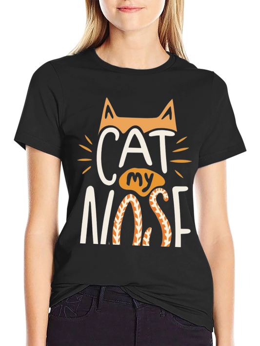 Cat My Nose Graphic Tee - Black