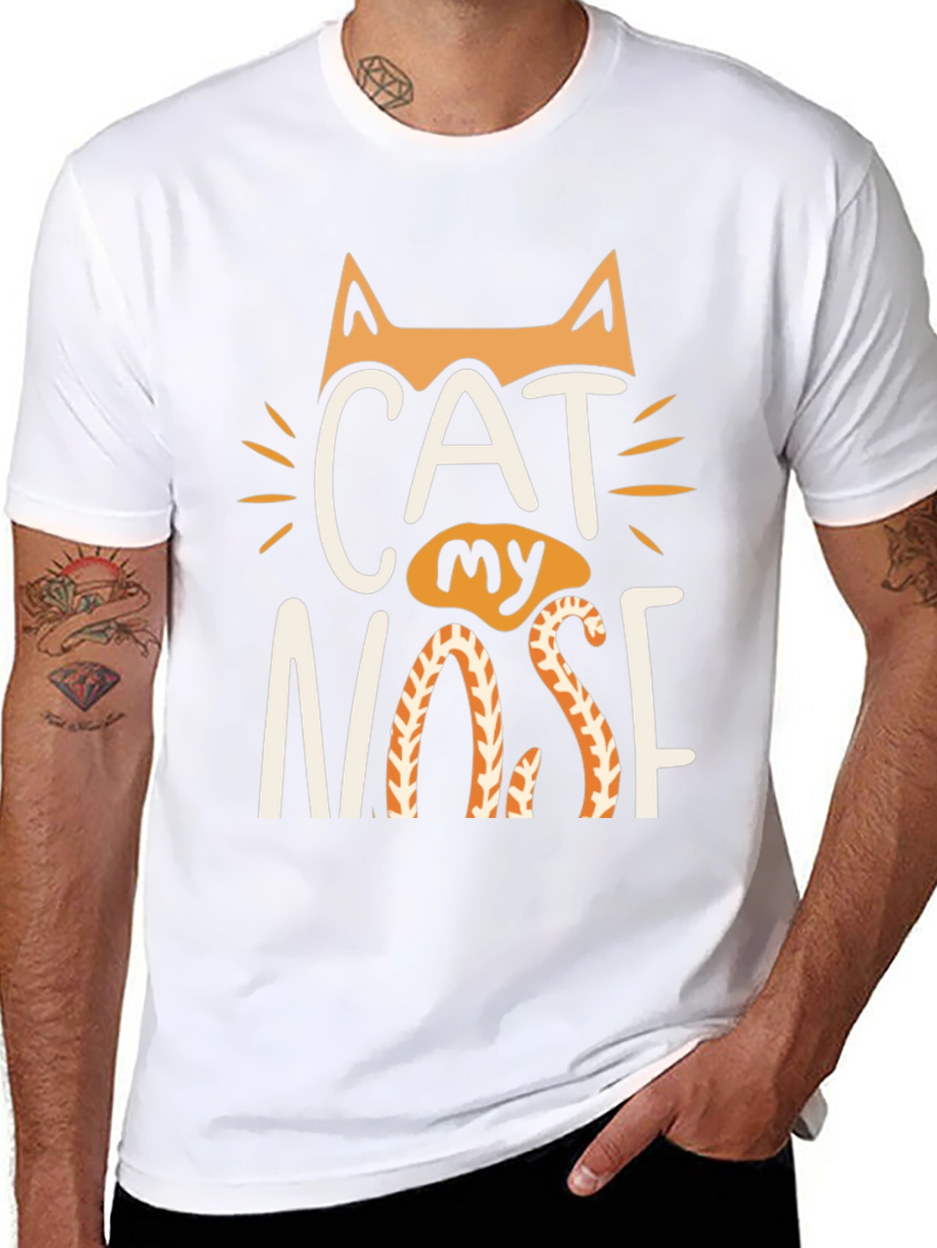 Cat My Nose Graphic Tee - Black