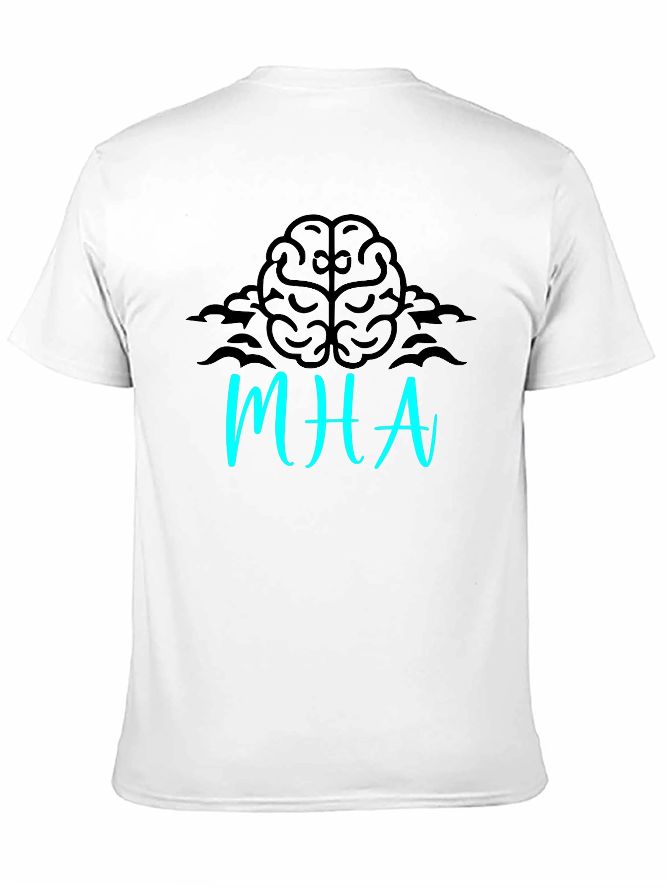 Brainy MHA Graphic Tee - Black Cotton Blend