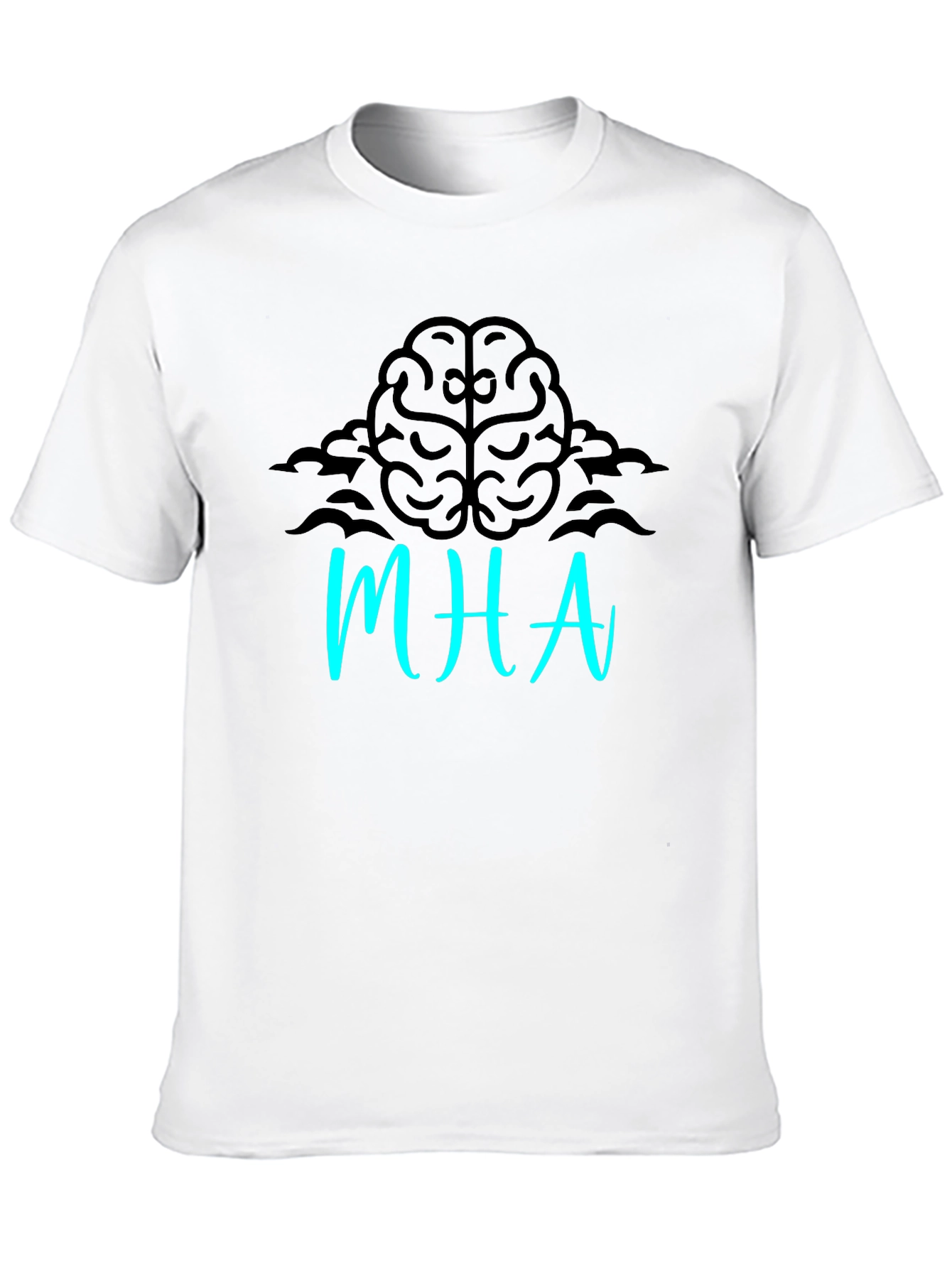 Brainy MHA Graphic Tee - Black Cotton Blend