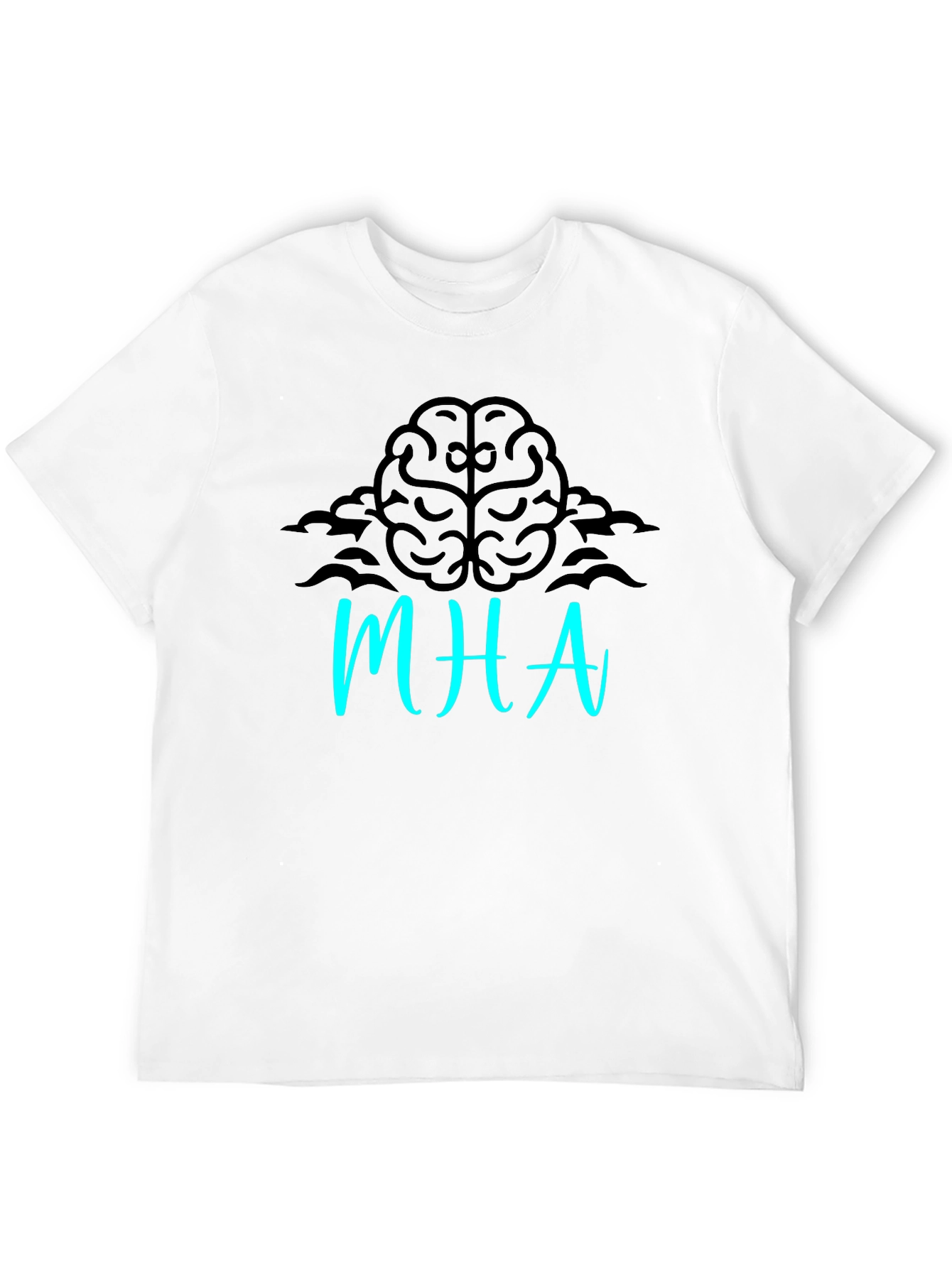 Brainy MHA Graphic Tee - Black Cotton Blend