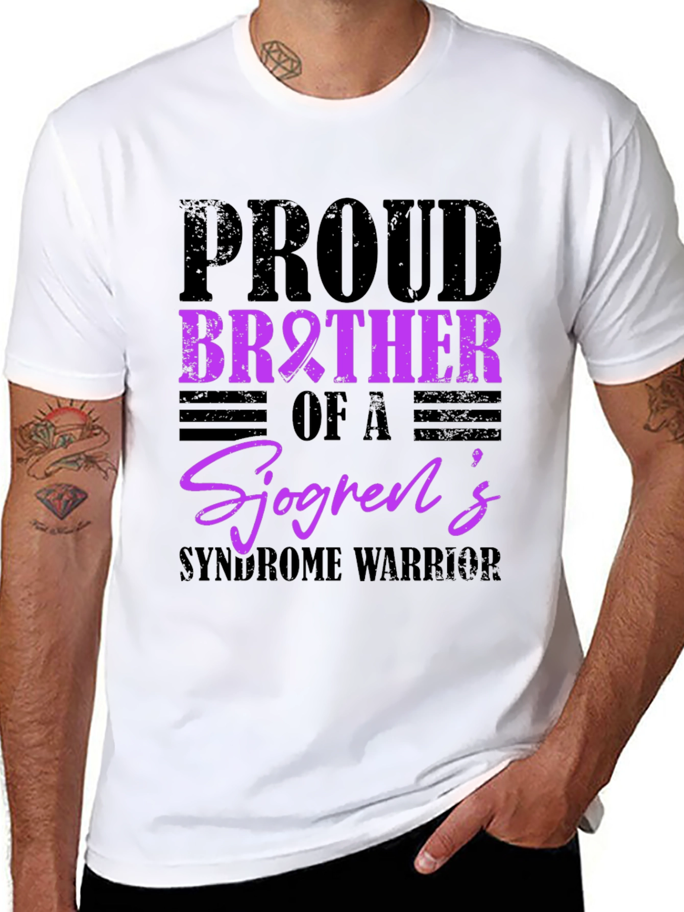 Proud Brother Sjögrens Syndrome Warrior T-Shirt