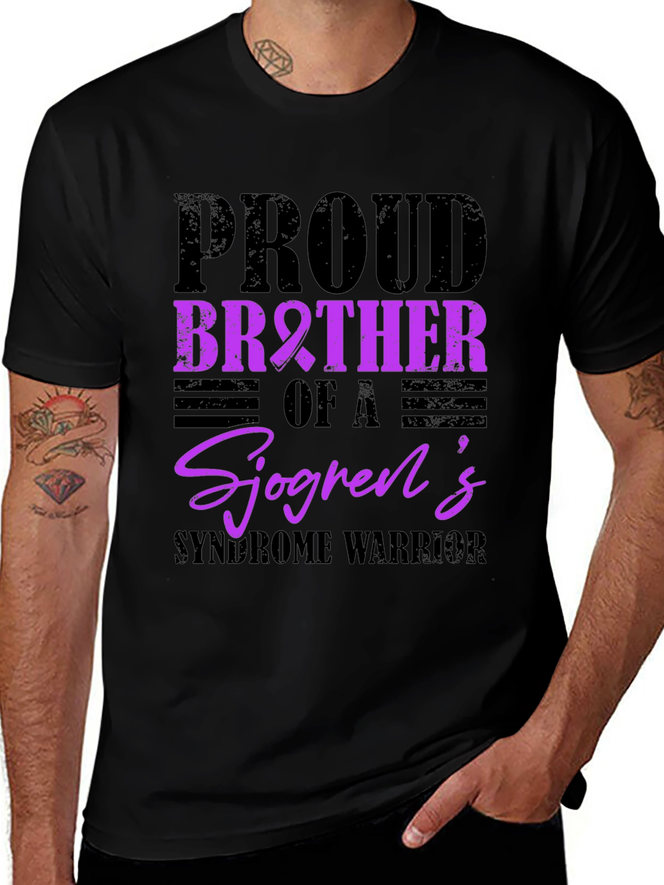 Proud Brother Sjögrens Syndrome Warrior T-Shirt