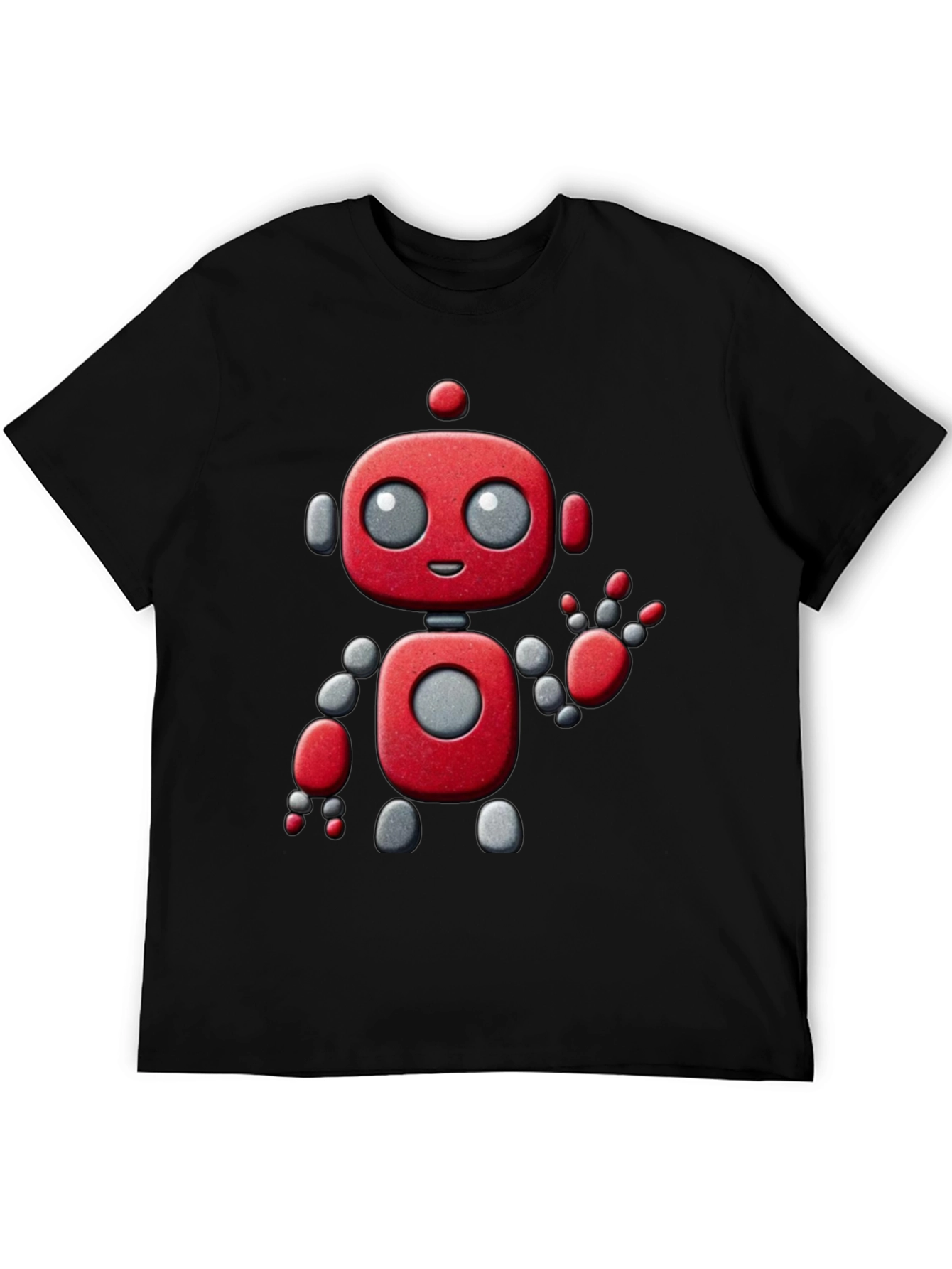 Robot Graphic Tee - Fun & Stylish Black T-Shirt