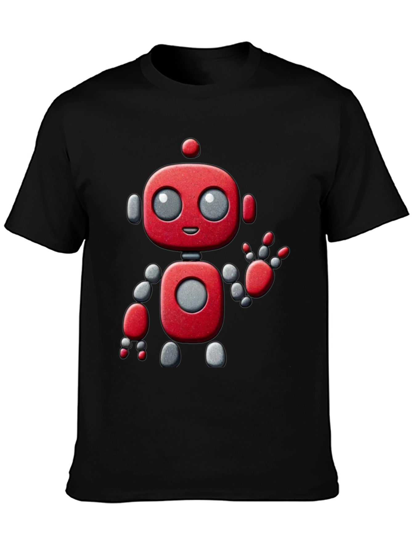 Robot Graphic Tee - Fun & Stylish Black T-Shirt