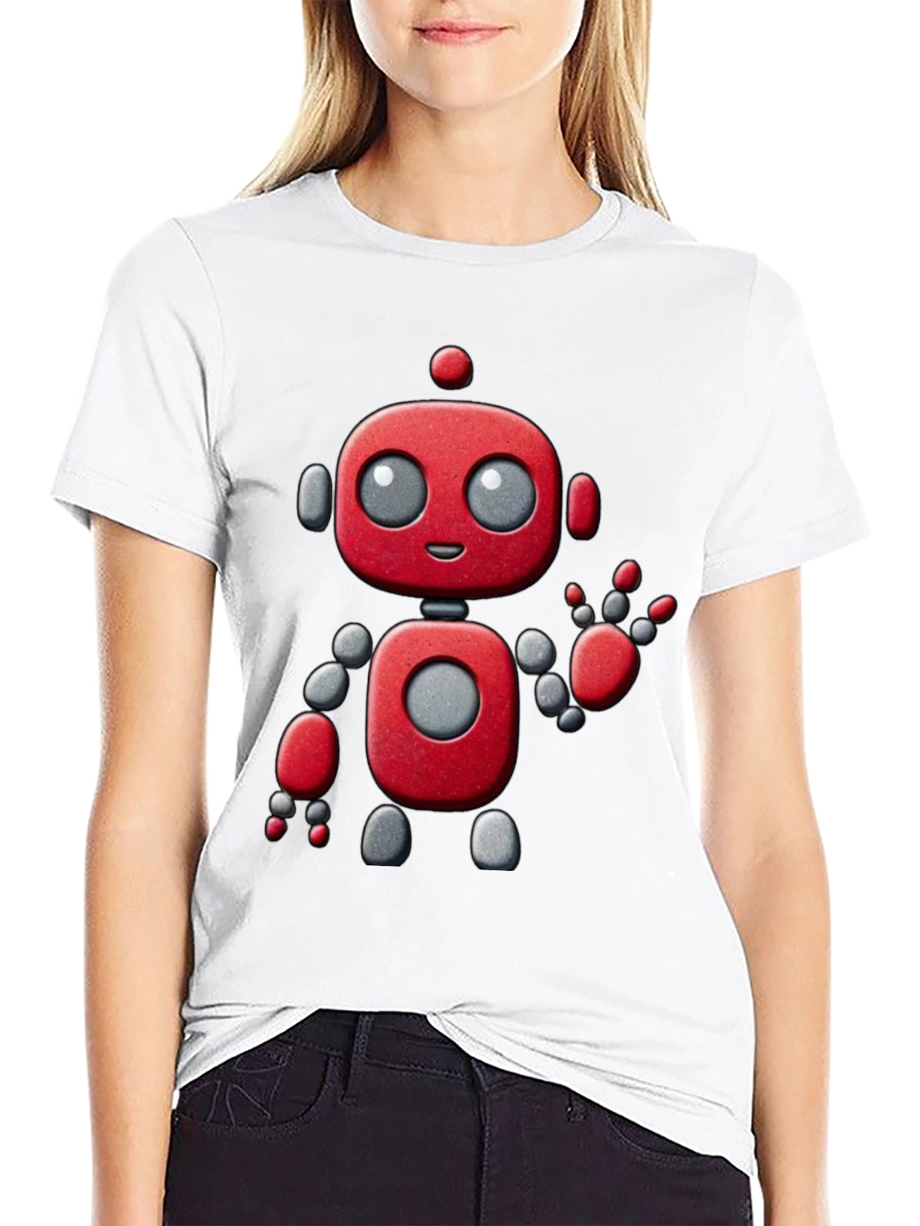 Robot Graphic Tee - Fun & Stylish Black T-Shirt